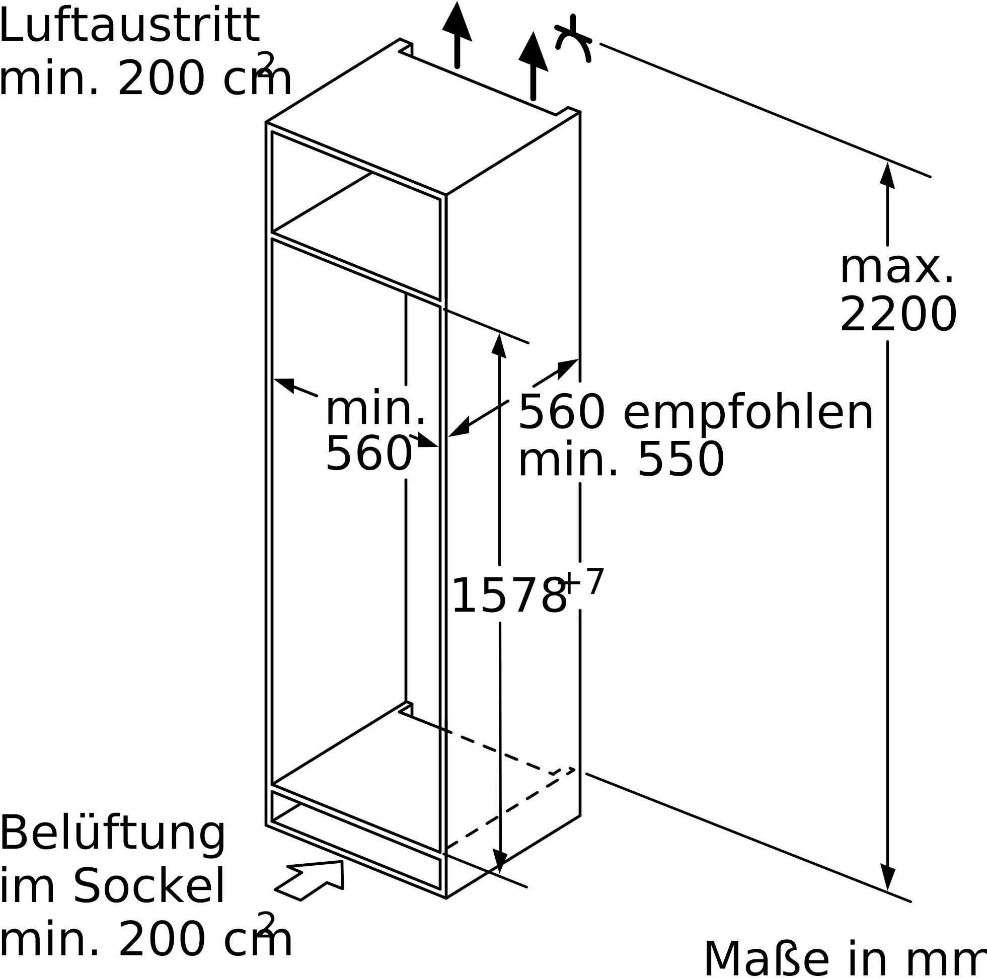 SIEMENS Einbaukühlgefrierkombination »KI77SADE0«, KI77SADE0, Jahren Garantie 3 cm cm breit XXL mit 55,8 157,8 hoch