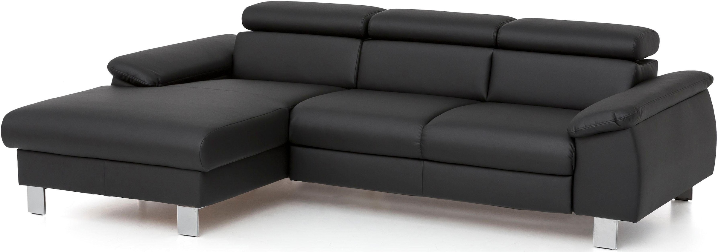 COTTA Polstergarnitur »Komaris«, (Set), bestehend aus Ecksofa und Hocker, mit Kopfteilverstellung