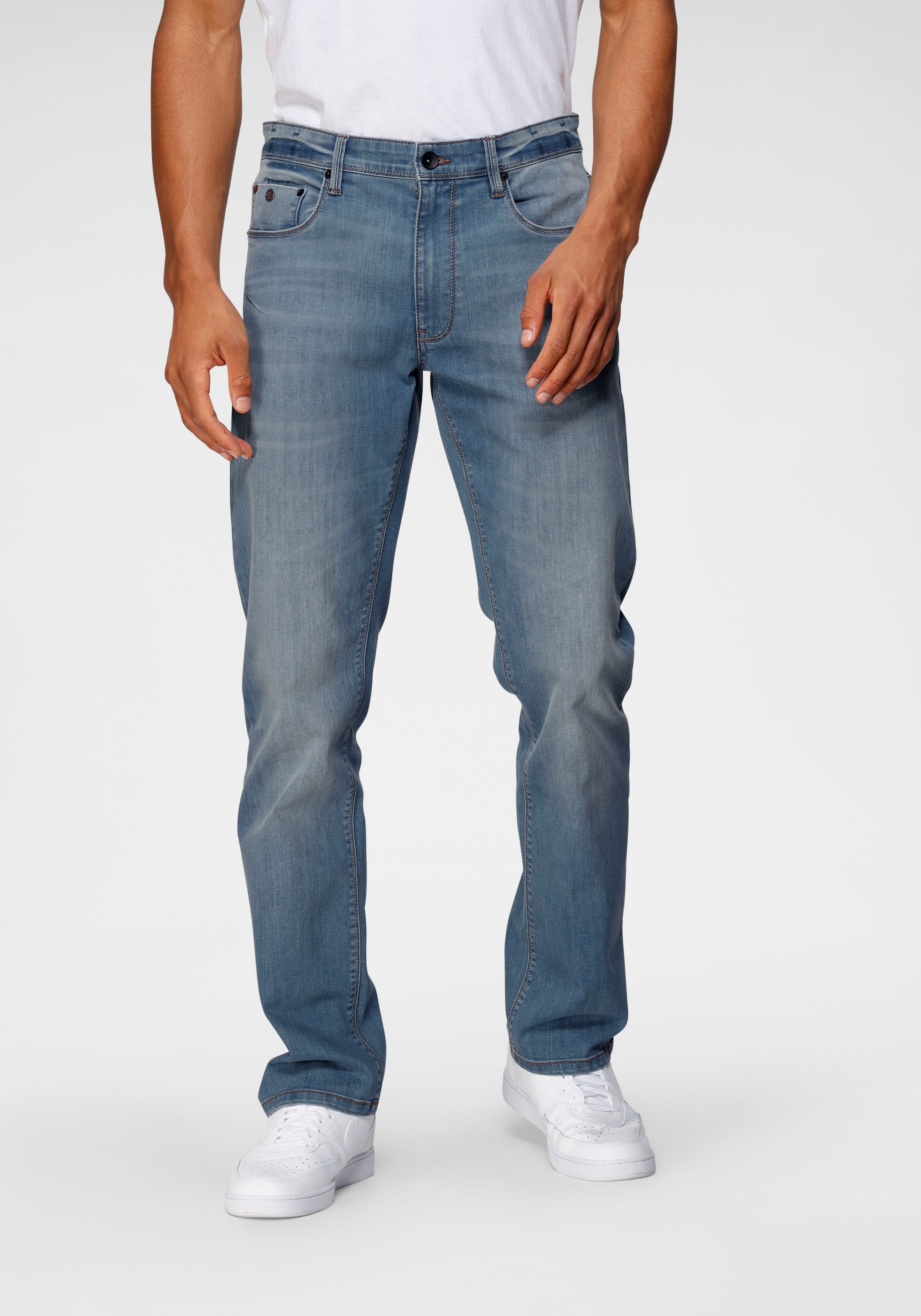 H.I.S Comfort-fit-Jeans »ANTIN«, bequeme Passform, gerades Bein, mit Used-Waschung