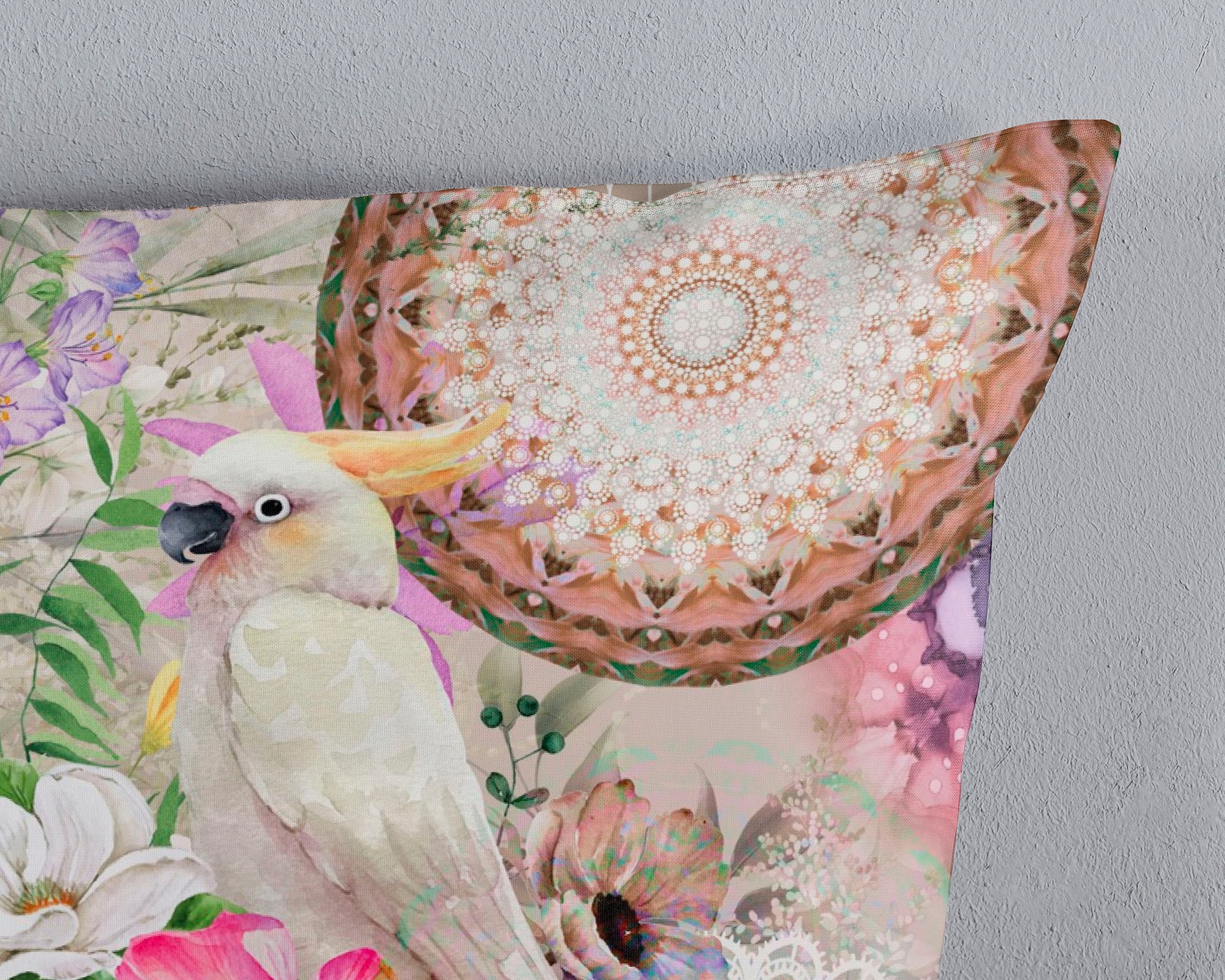 hip Wendebettwäsche »Indah« 2 Stk. tlg. Mako-Satin, 135x200, Reißverschluss, Wende, Blumen, Tropisch, Sand