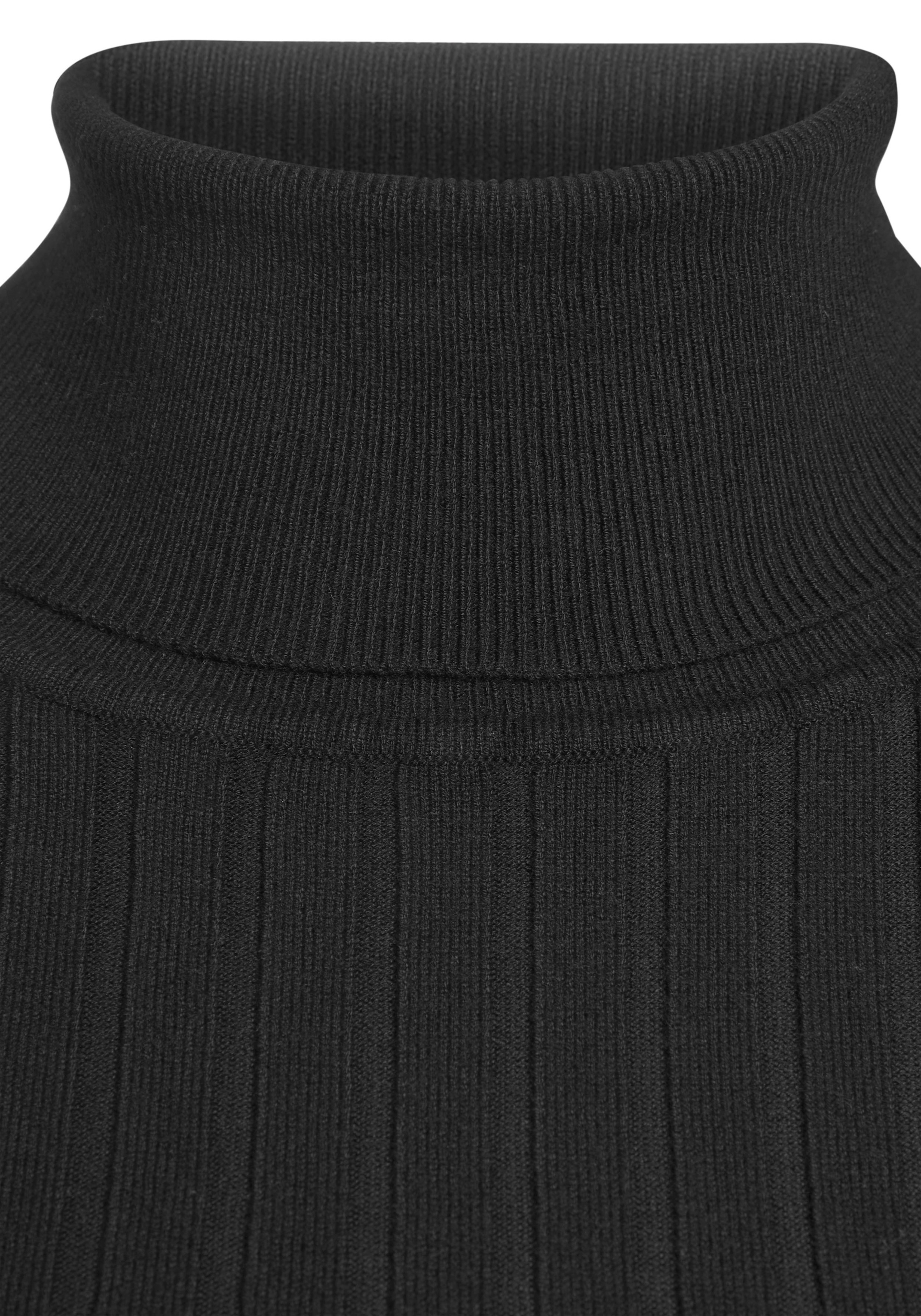 LASCANA Rollkragenpullover, aus weichem Rippstrick, figurbetonter Strickpullover