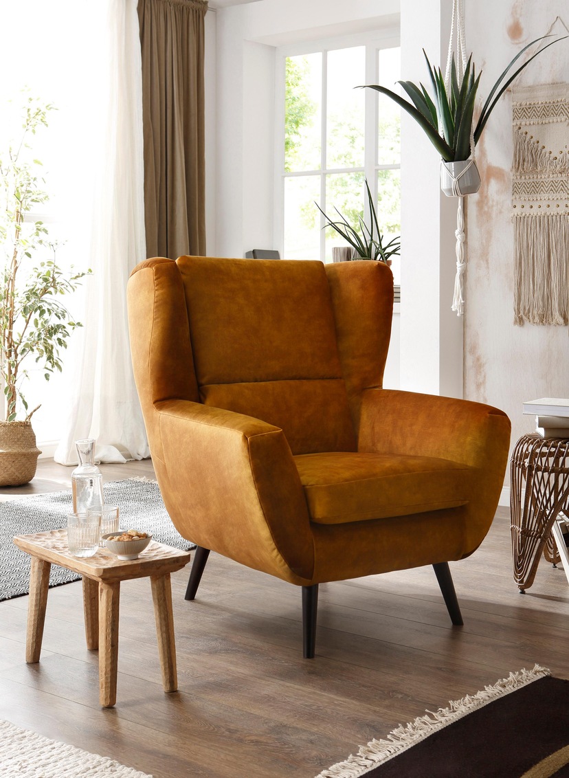 »Paloma«, furninova mit bequem Sessel skandinavischen im Design Chromfuß, kaufen