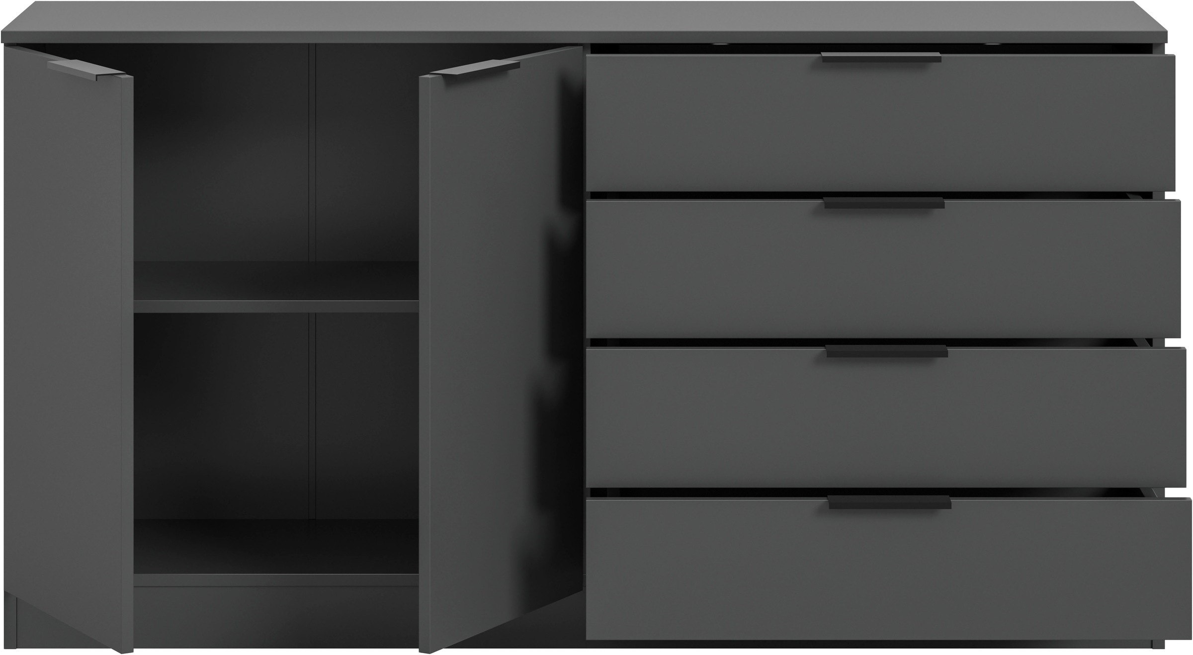 Home affaire Sideboard »SKARDE, Breite 148 cm, 4 Schubkästen, 2 Türen, viel Stauraum« in verschiedenen Farben und Breiten erhältlich, individuell einsetzbar,  Kommode, Anrichte, Schubkastenkommode, Schuhschrank, Schrank