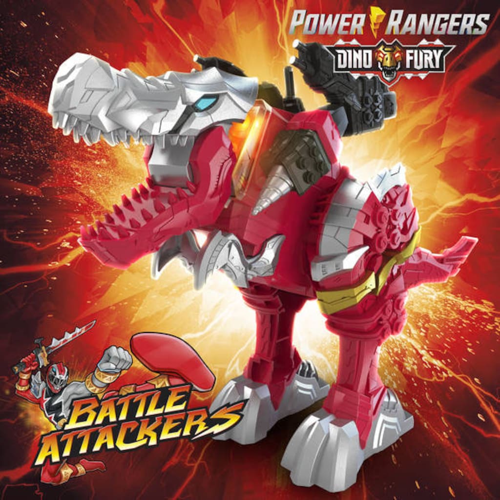 Hasbro Actionfigur »Power Rangers Battle Attackers - Dino Fury T-Rex Champion Zord«, mit Licht und Dino-Gebrüll