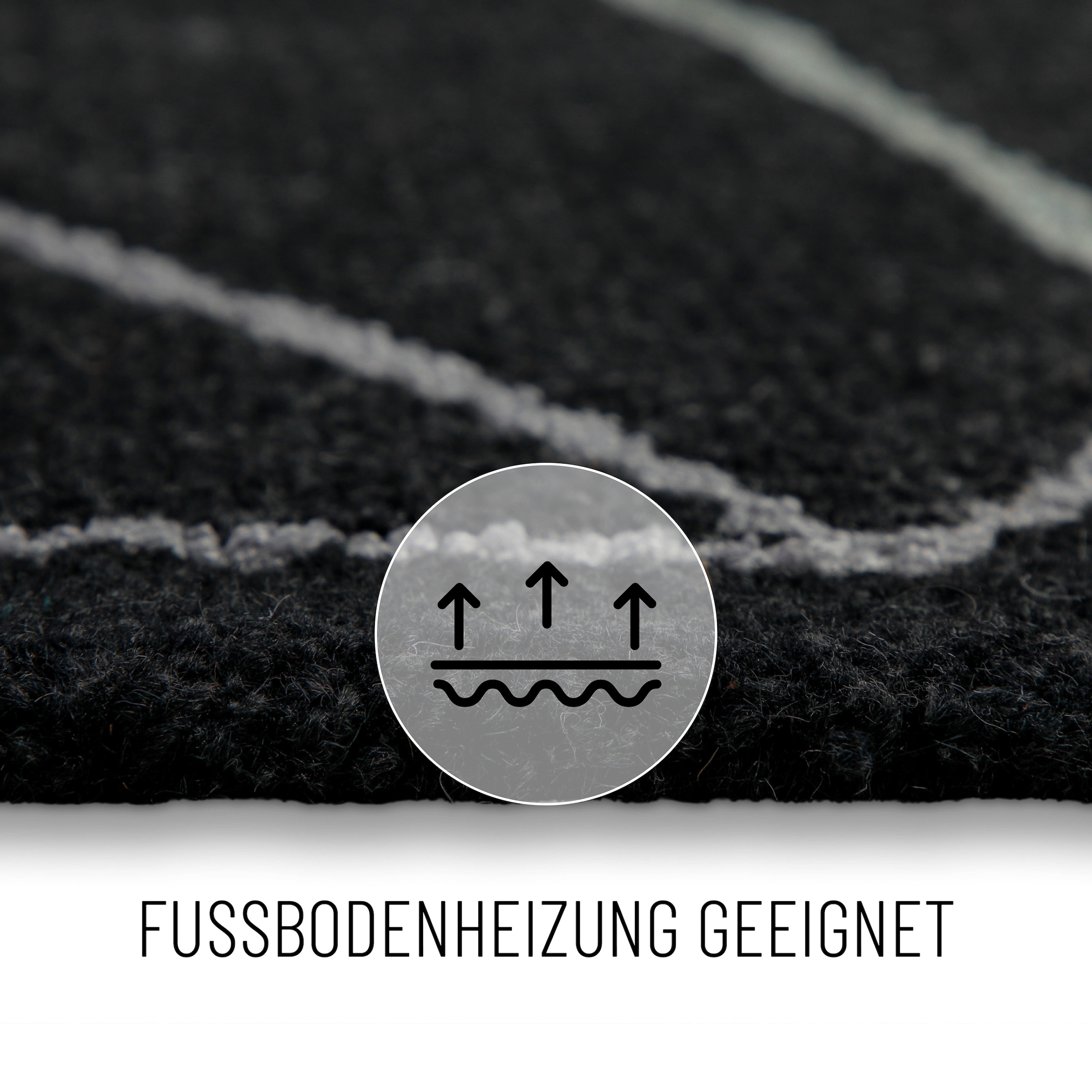 Wecon home Teppich »Nox« rechteckig 6 mm Höhe Wollteppich, abstrakt, hochwertig, handgetuftet, robust, modern