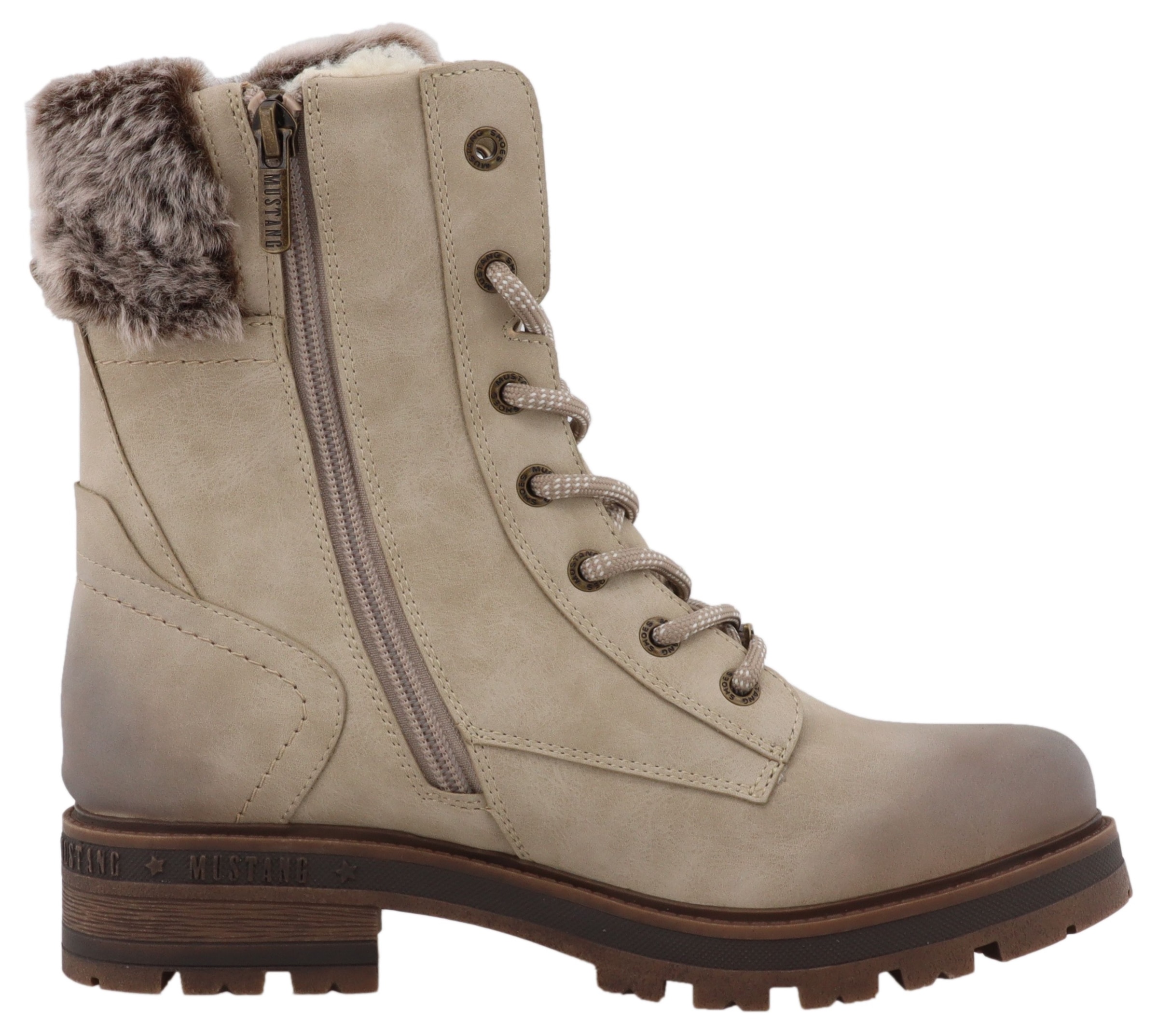 Mustang Shoes Winterstiefelette »Darleen«  Winterboots mit Fellimitatkragen