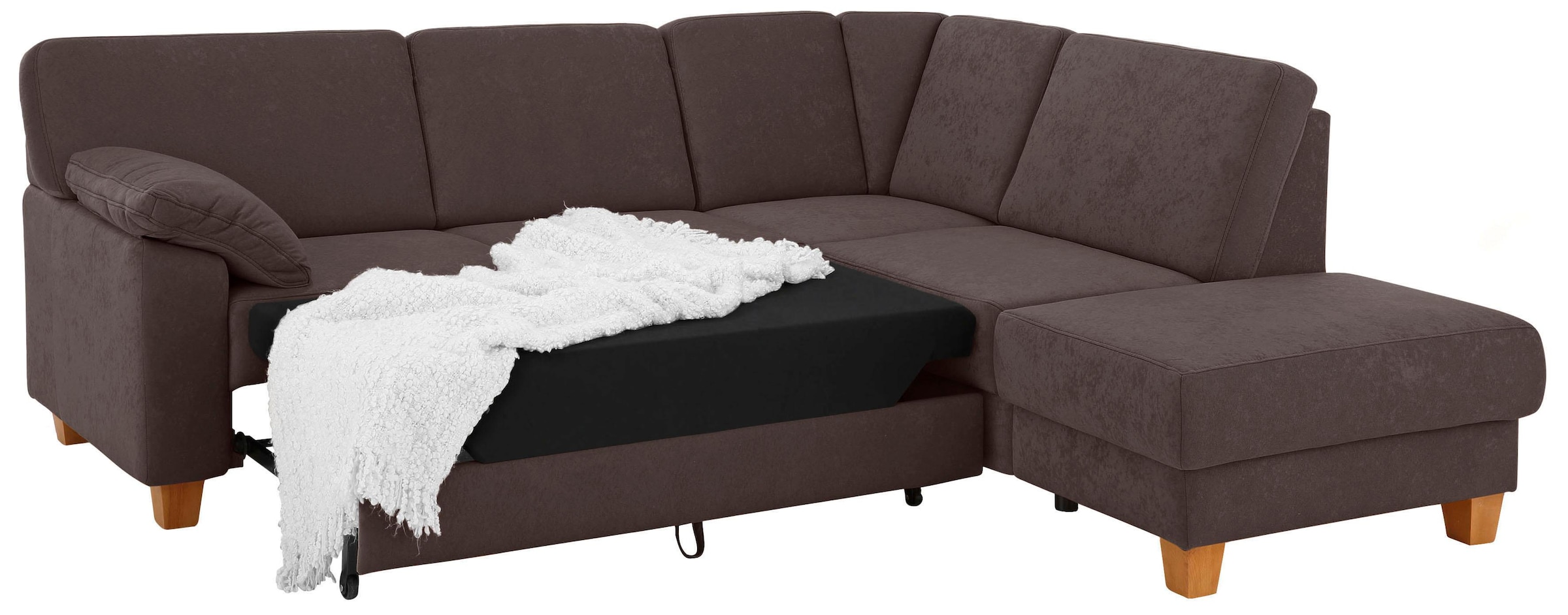 Home affaire Ecksofa »Belfort L-Form«, mit Federkern, wahlweise mit Bettfunktion und Stauraum