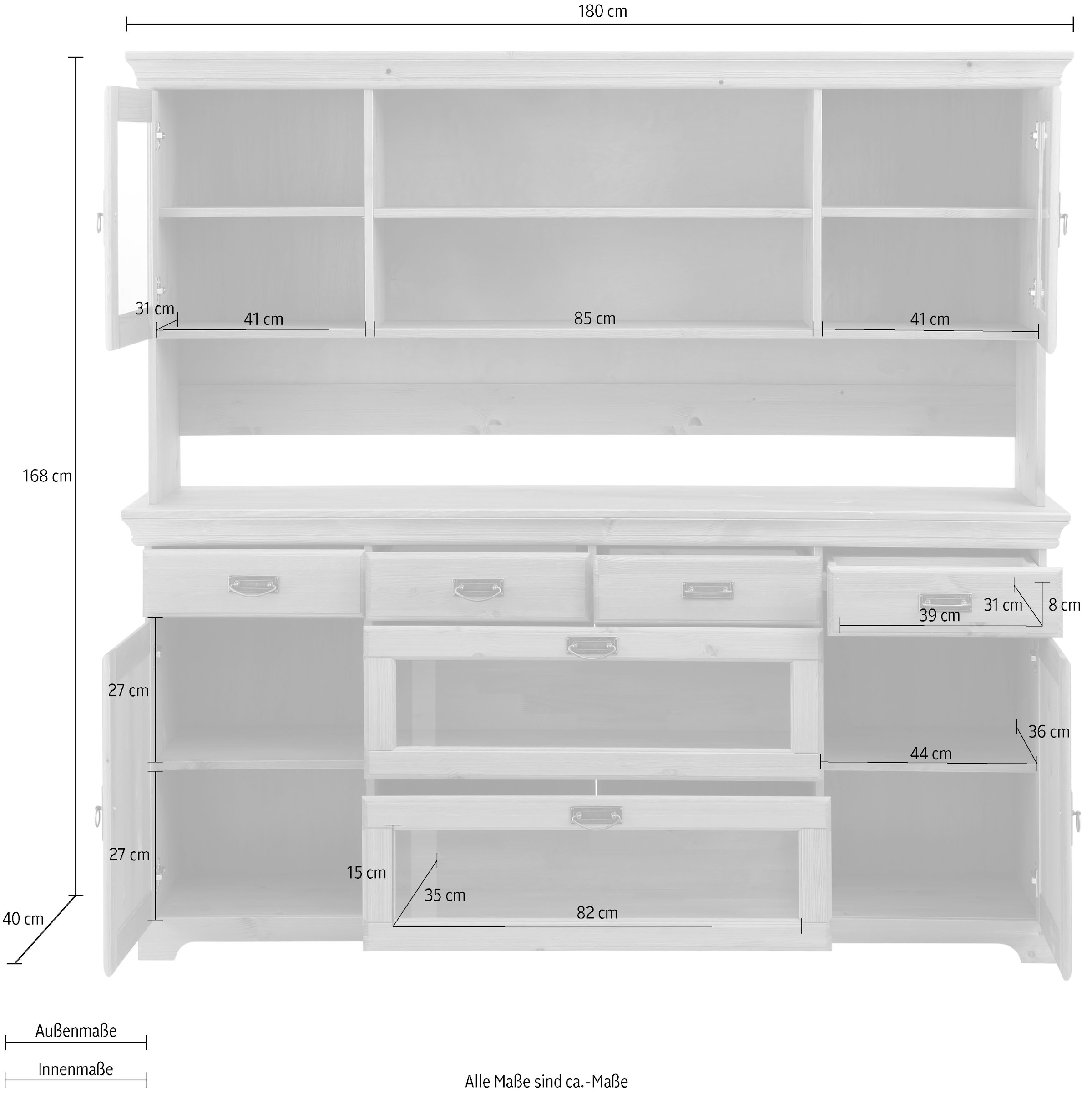 kaufen Home Buffet Rechnung aus »Ruegen«, im auf Landhausstil Massivholz, affaire