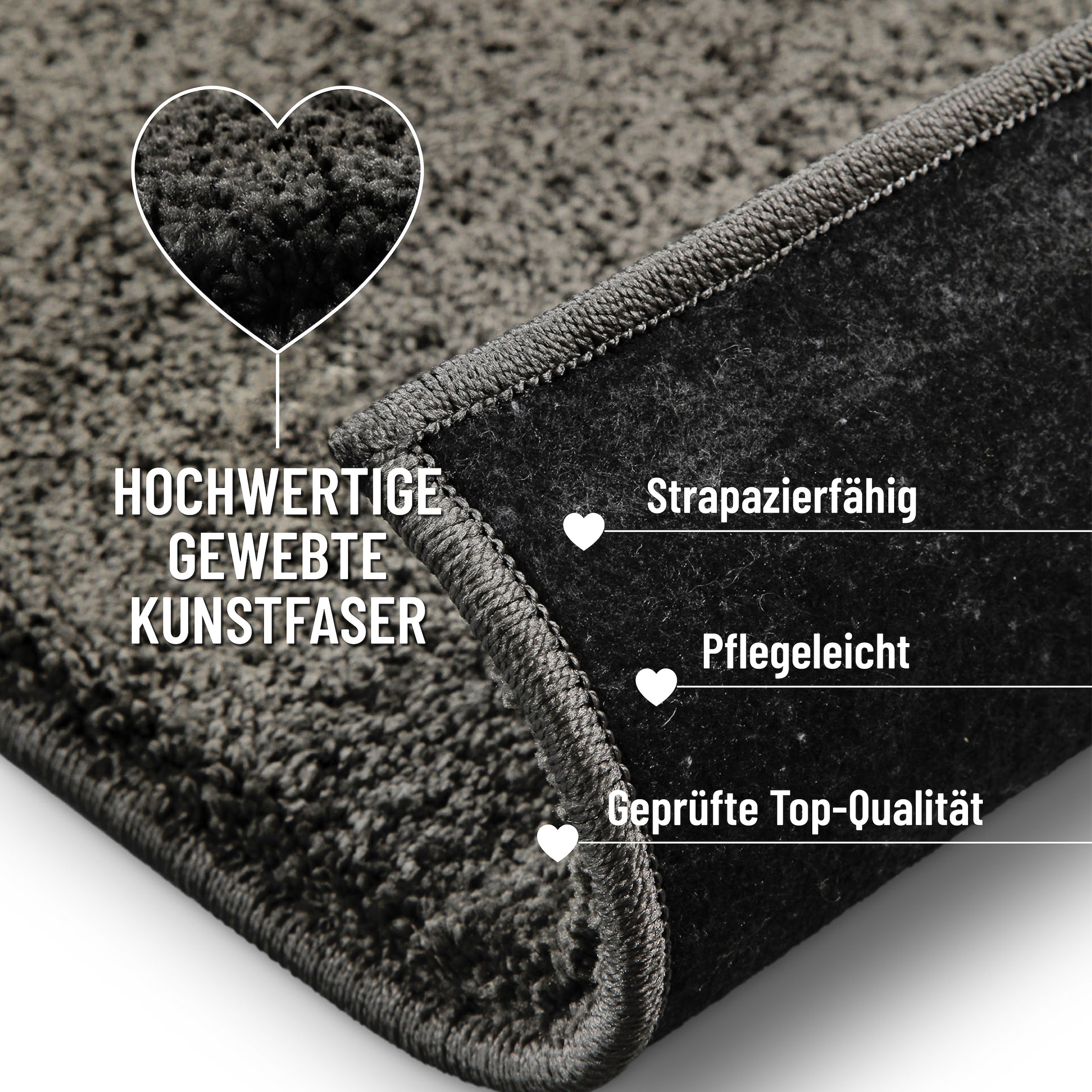 Wecon home Basics Hochflor-Teppich »Nova, auch als Läufer, auch quadratisch«, rechteckig, 25 mm Höhe, Shaggy gewebt, Läufer, robust, Wohnzimmer, Schlafzimmer