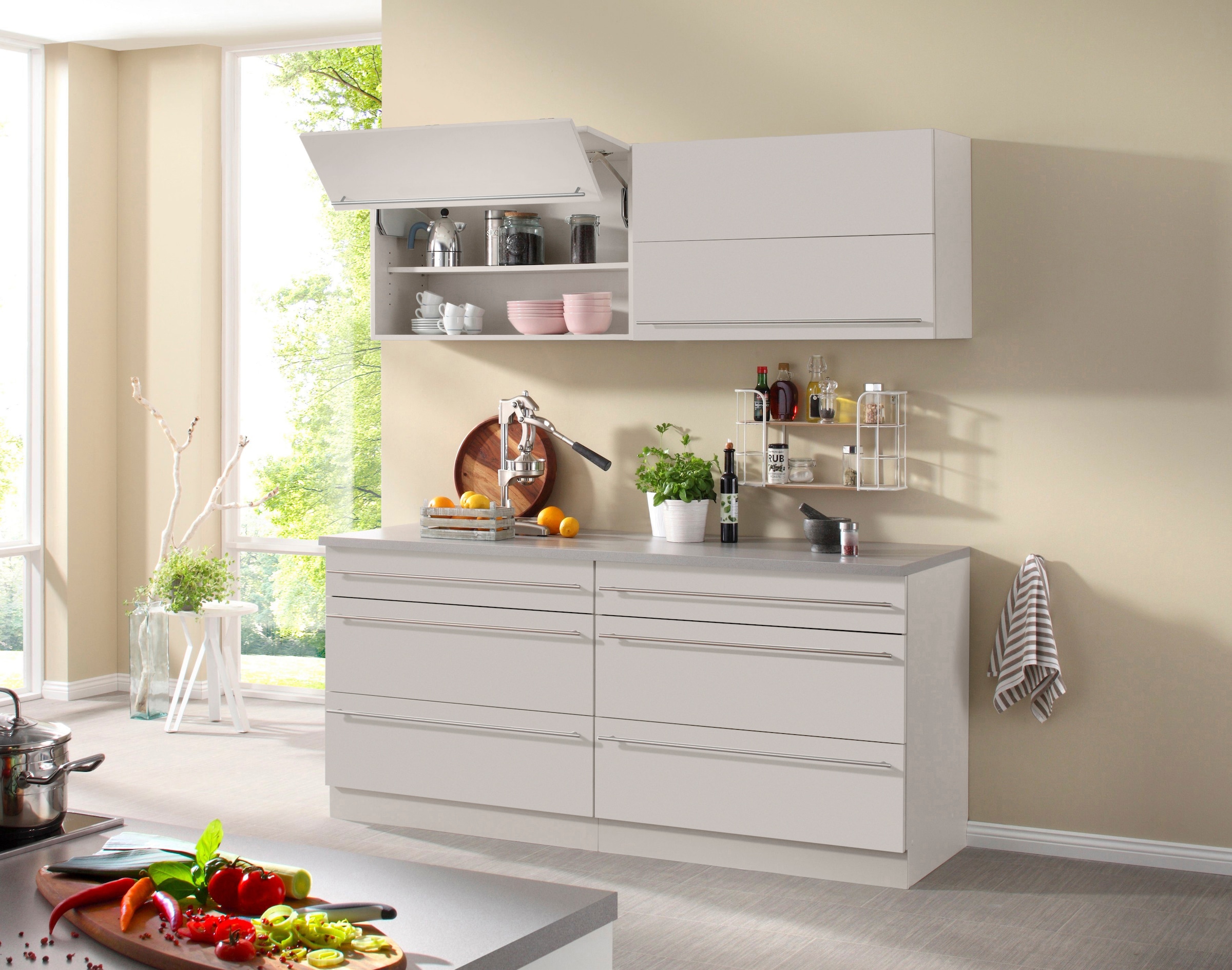 wiho Küchen Küche »Chicago« ohne E-Geräte, Gesamtbreite 180 cm