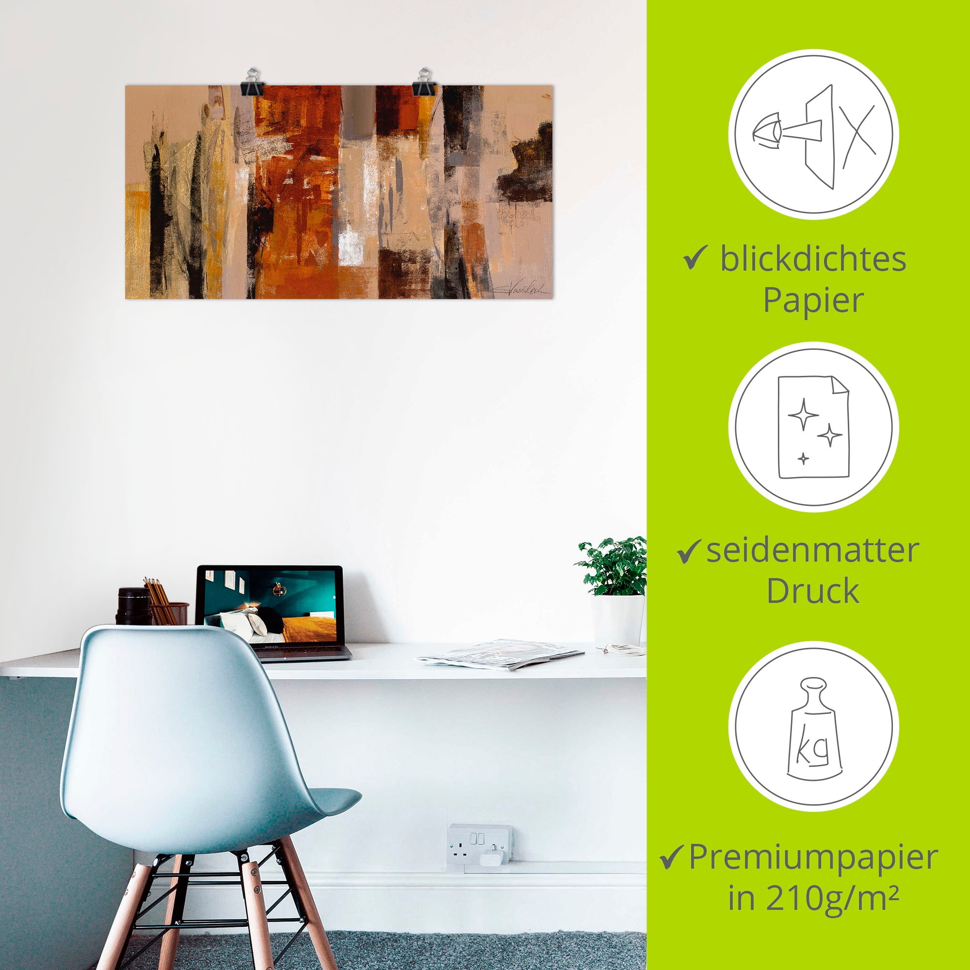 Artland Wandbild »Stadt-Morgen« Gegenstandslos 1 Stk. tlg. als Leinwandbild, Poster in verschied. Größen