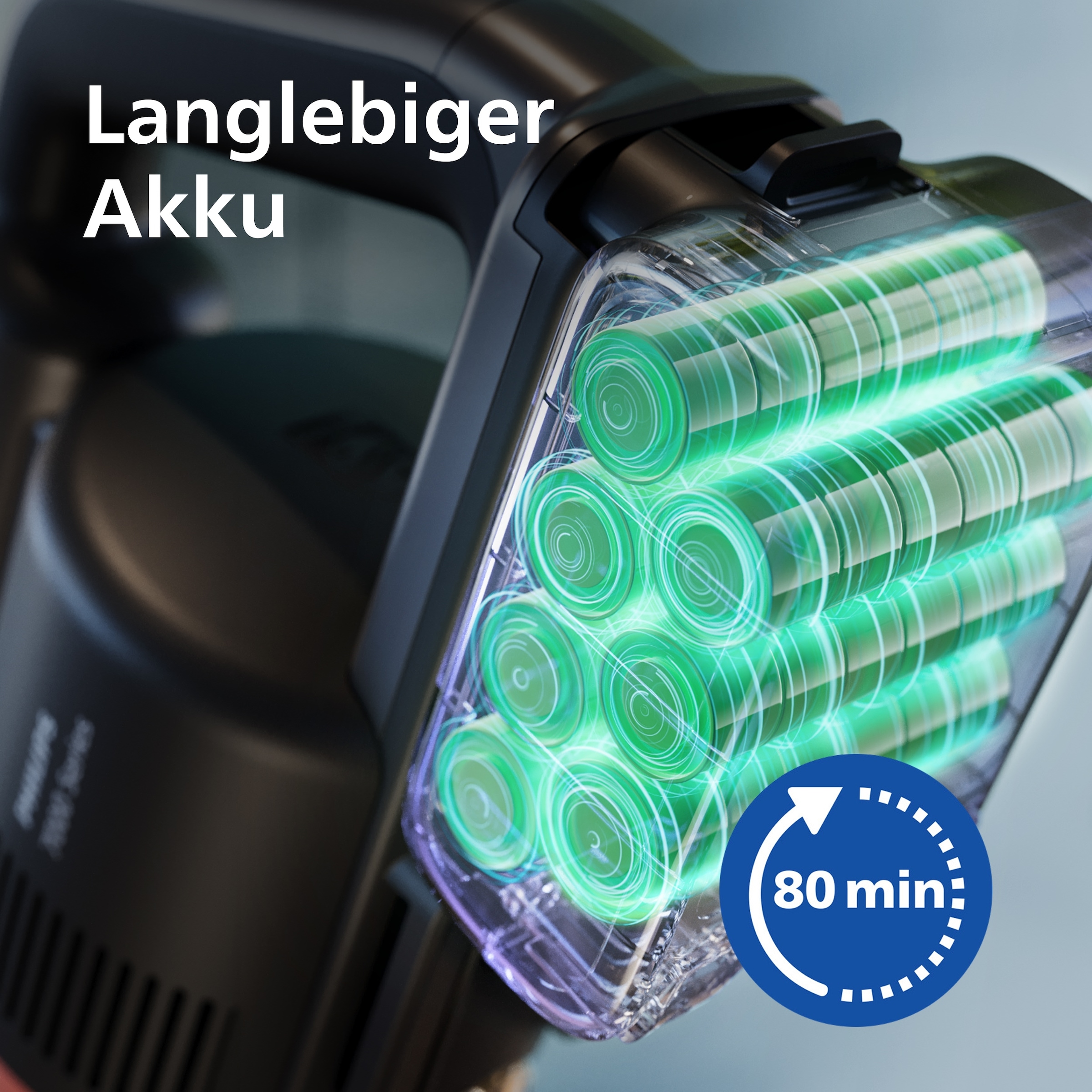 Philips Akku-Hand-und Stielstaubsauger »XC7067/01 SpeedPro Max 7000 Series Advanced "Pet"« mit bis zu 80 Minuten Laufzeit und Bodendüse mit Anti-Haarentwirrung