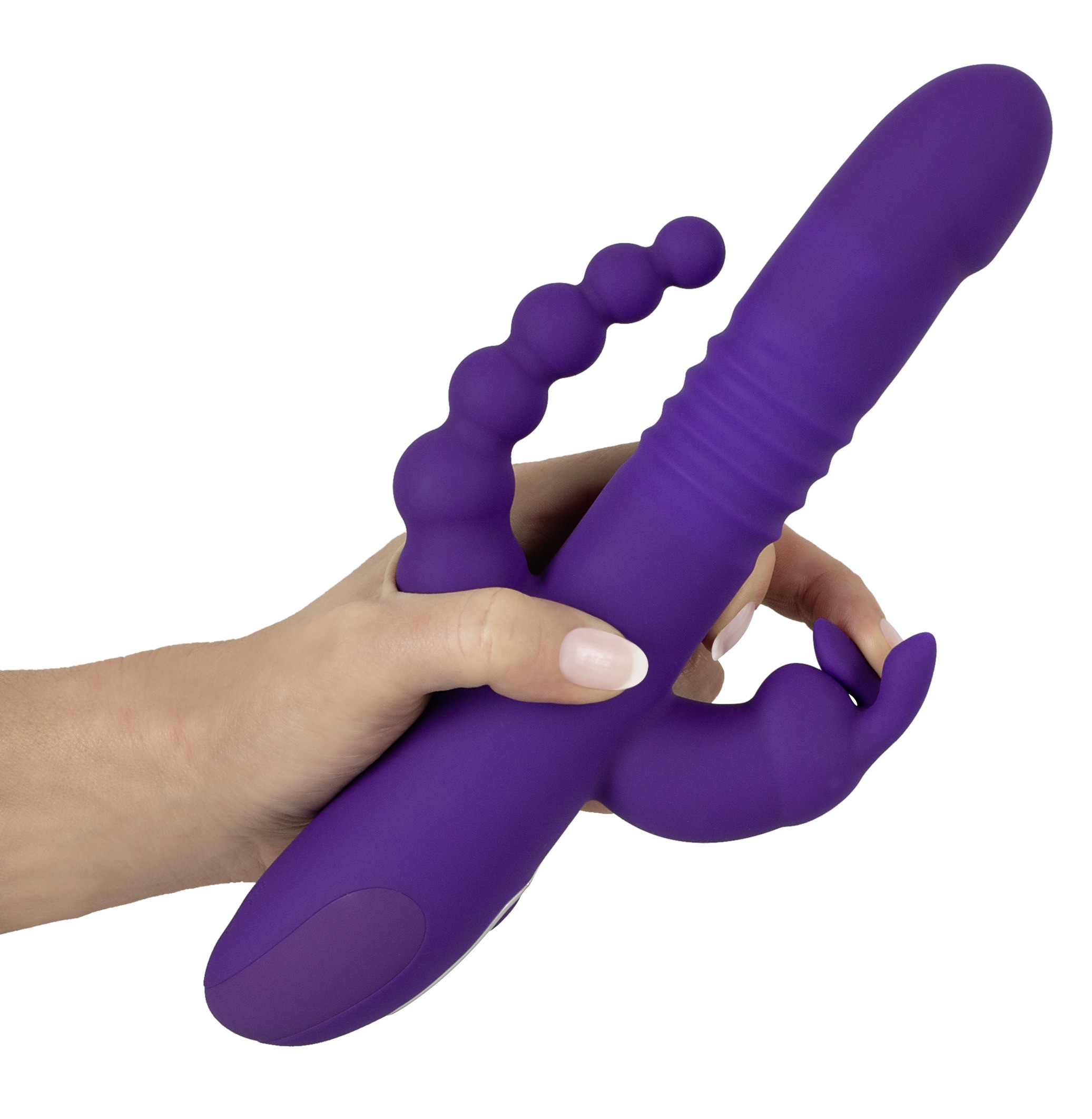 Sweet Smile Vibrator »Vib mit Stoßfunktion und Klitorisreizer Thrusting Pearl Triple«