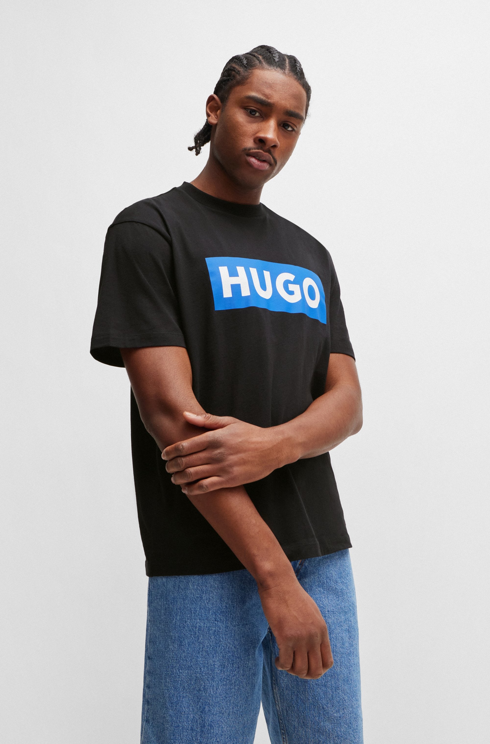 HUGO Blue T-Shirt »Nico«, mit großem Logo-Print, Unisex