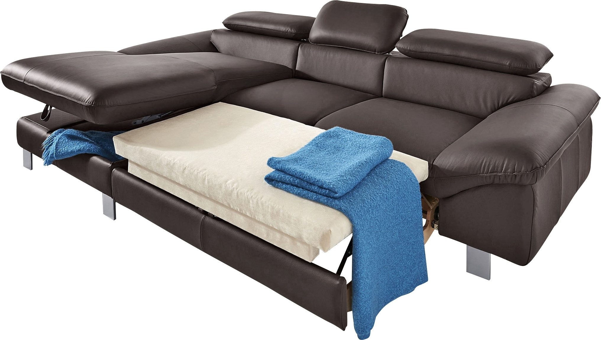 COTTA Ecksofa Driver, mit Kopfteilverstellung, wahlweise mit Bettfunktion