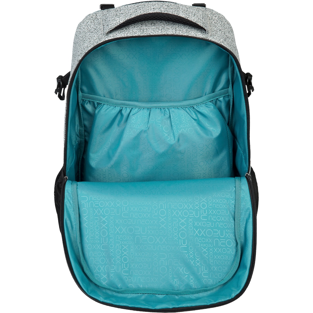 neoxx Schulrucksack »Active, Wool the World«, reflektierende Details