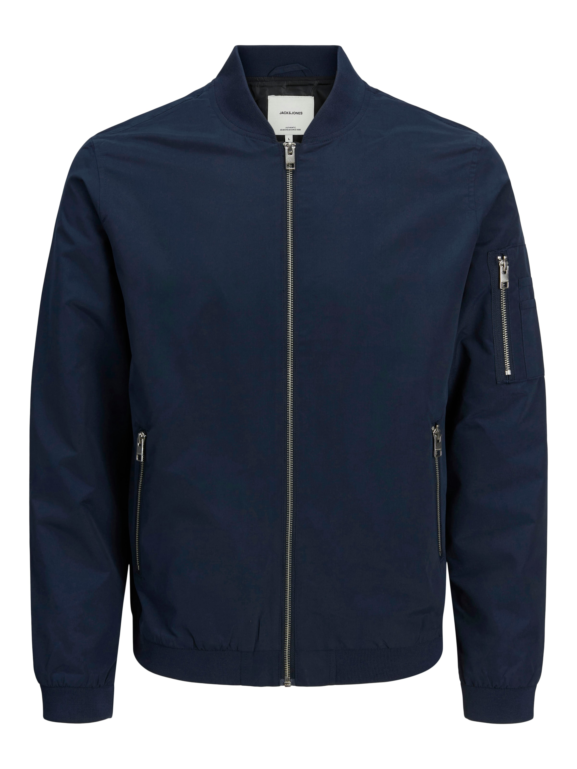 Jack & Jones Blouson »JJERUSH mit Stehkragen und Reißverschlusstaschen« ohne Kapuze unifarben, modisch, regular fit, Polyester