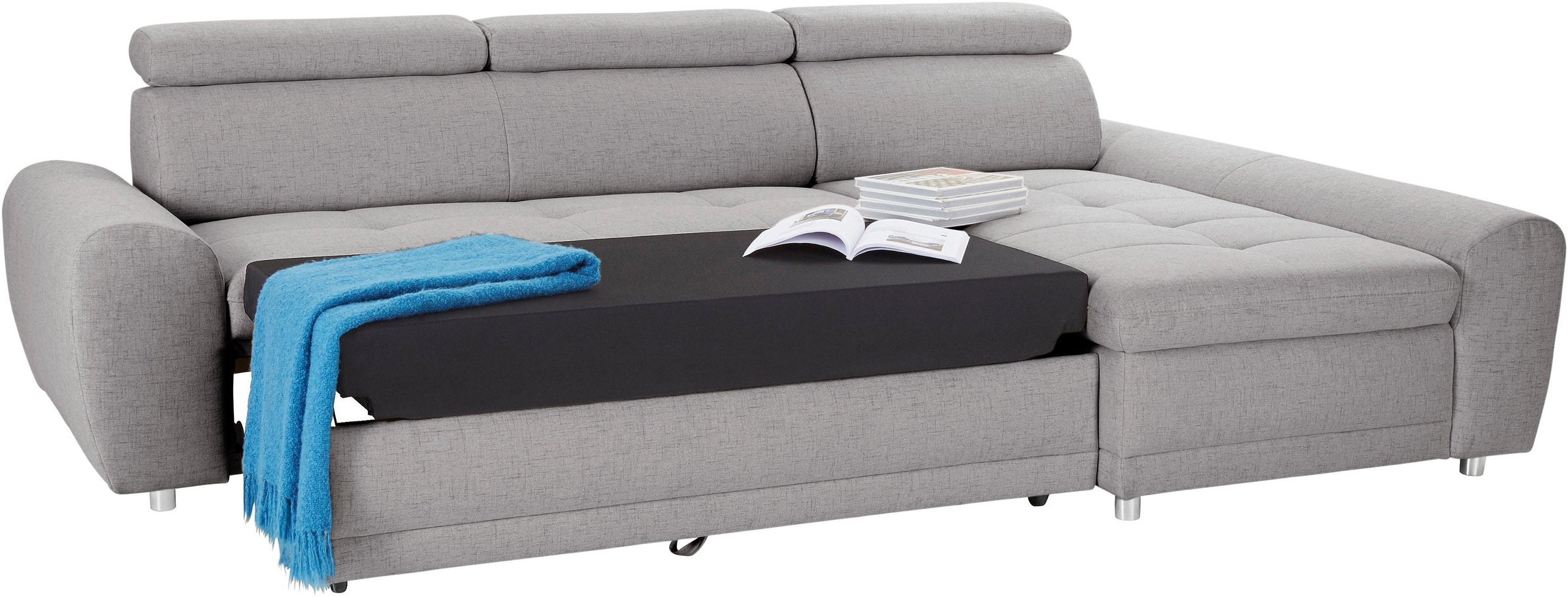 sit&more Ecksofa »Riva L-Form«, inklusive Kopteilverstellung, wahlweise mit Bettfunktion