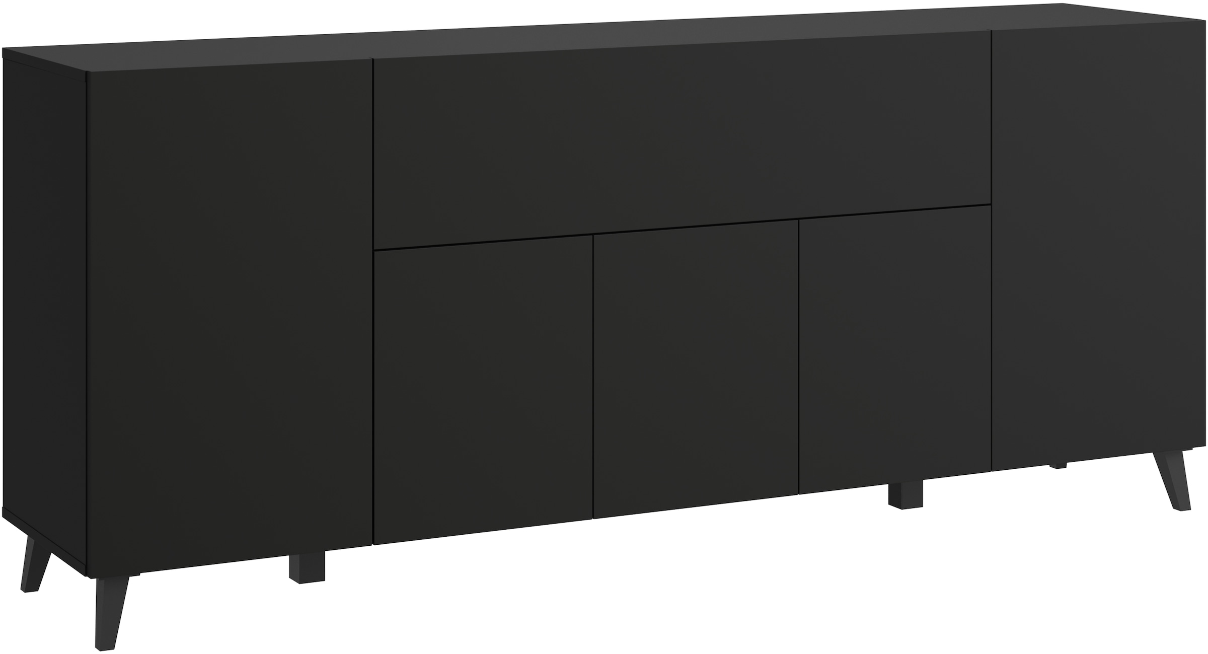 Home affaire Sideboard »SIDEBOARD PHUKET II, Stilvolle, grifflose kommode, Breite 180cm« Mit 5 Türen, 1 Klappe, 7 Fächern und höhenverstellbaren Einlegeböden