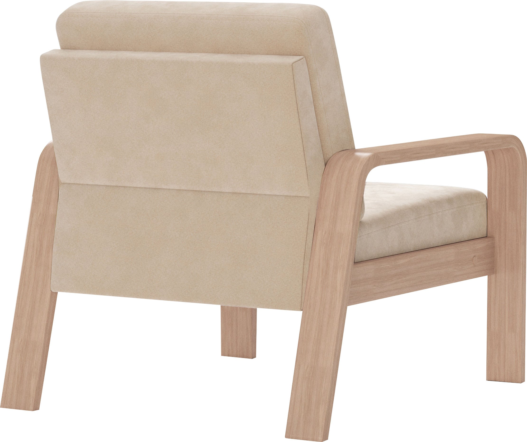 sit&more Sessel »Kolding«, Armlehnen aus Buchenholz in natur, verschiedene Bezüge und Farben