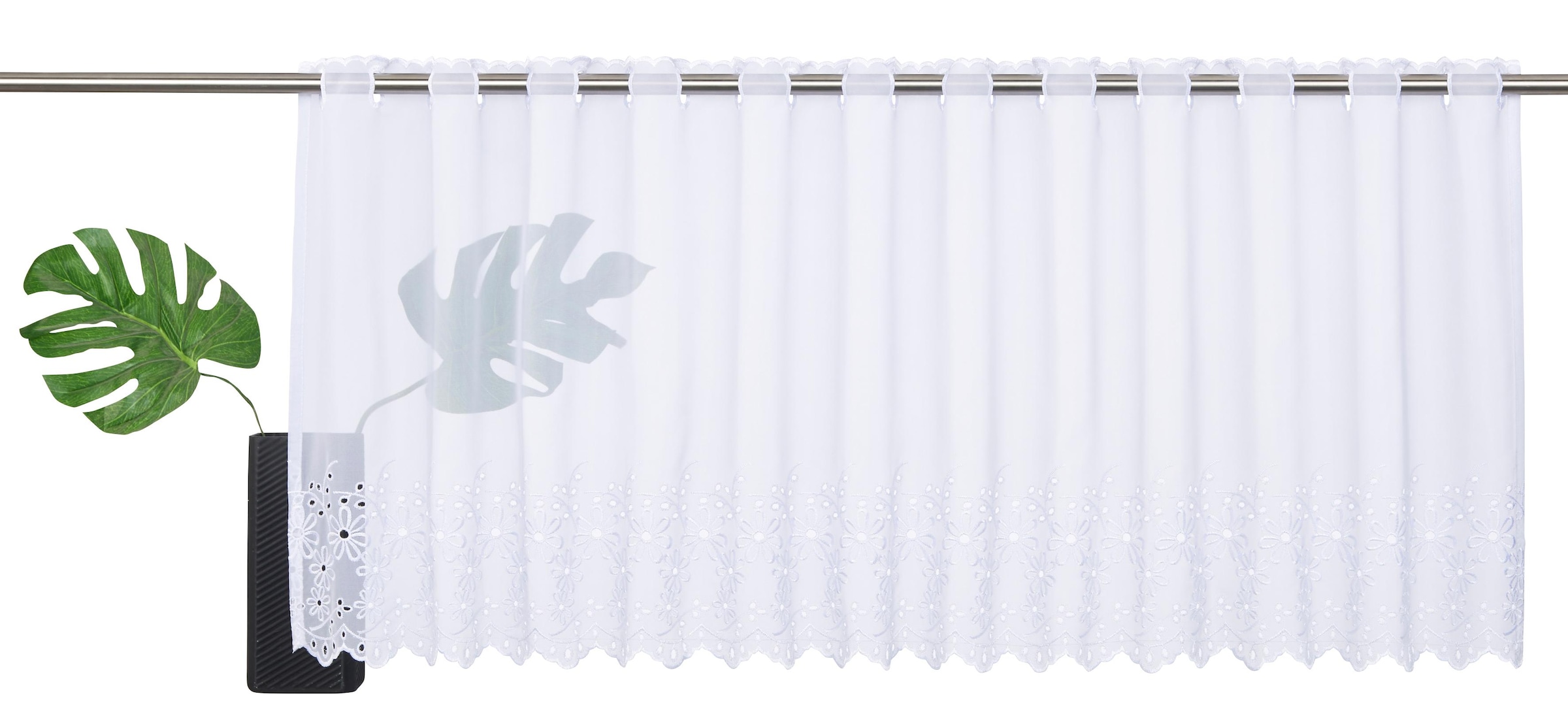 Voile Home Scheibengardine affaire florales transparent, mit »Sunny«, Design kaufen St.), (1 Lochstickerei, online