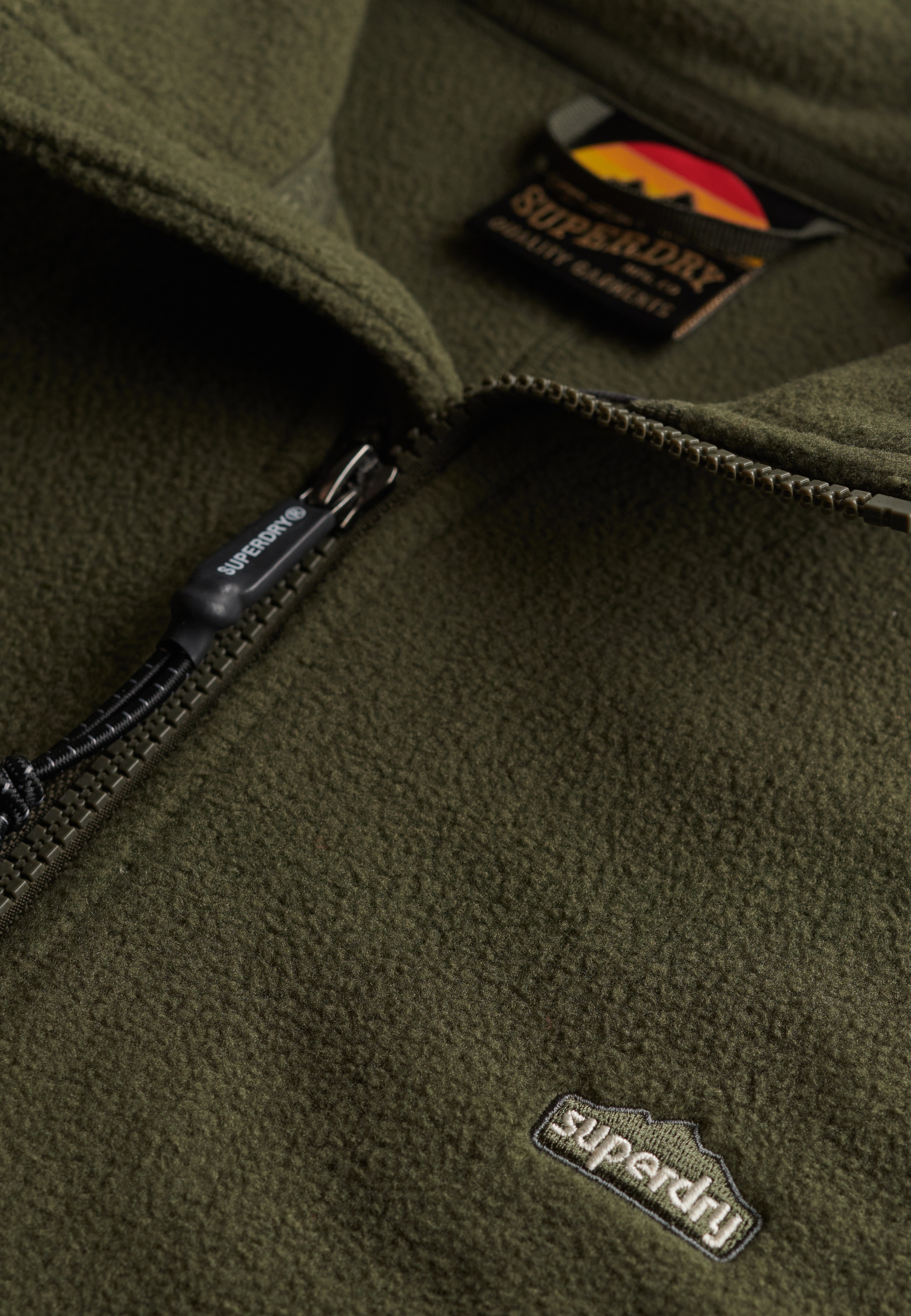 Superdry Fleecejacke »POLAR FLEECE FULL ZIP« ohne Kapuze