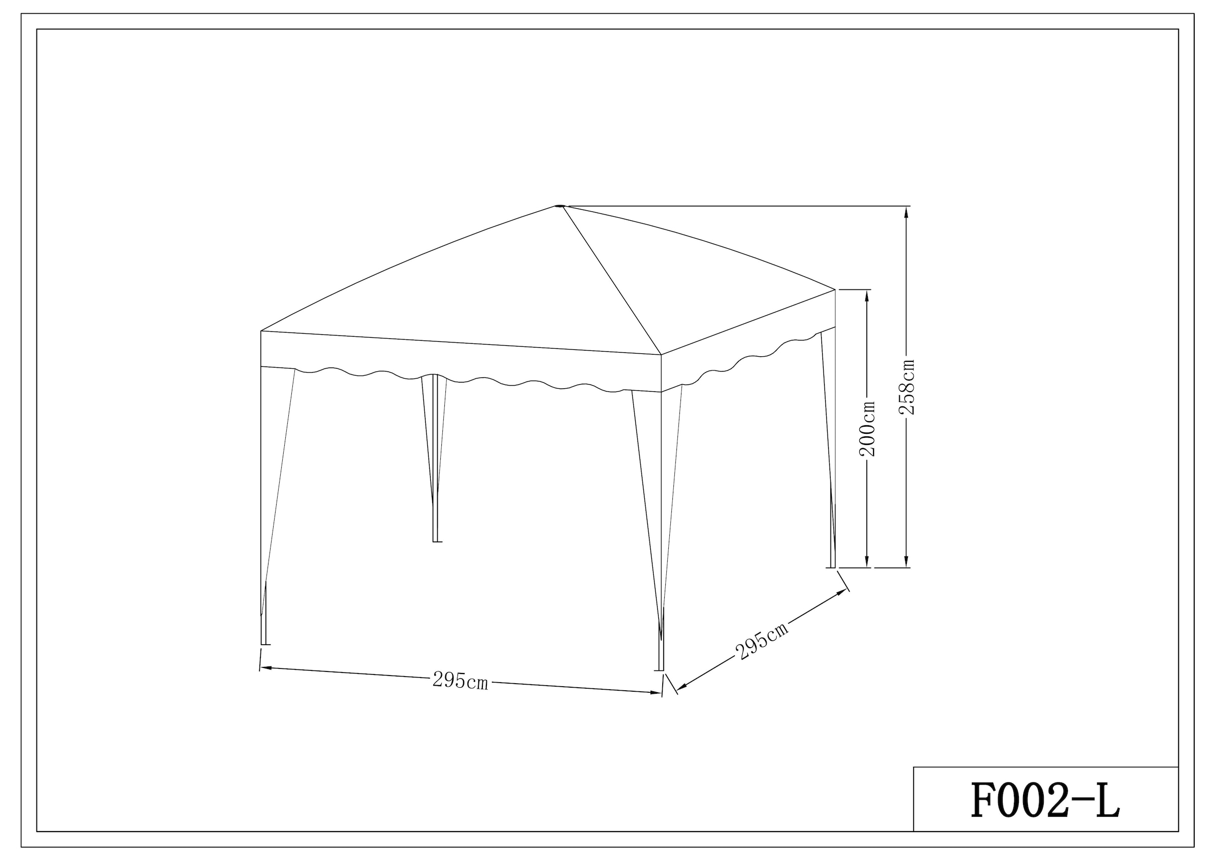 KONIFERA Faltpavillon »Valencia« Festival & Partyzelt, einfacher Auf & Abbau BxT: 3x3m , inkl. Tasche