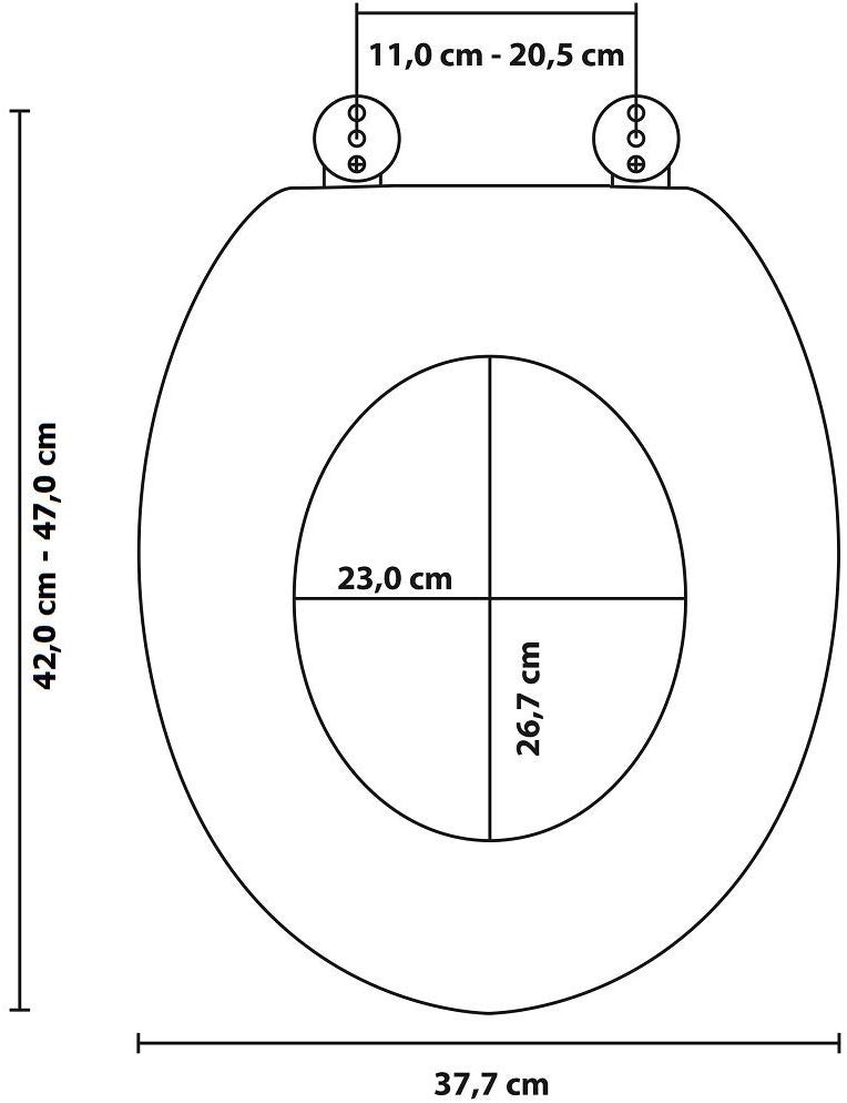 Sanilo WC-Sitz »Gears«, mit Absenkautomatik, BxL: 37,7 x 42,0 - 47,0 cm