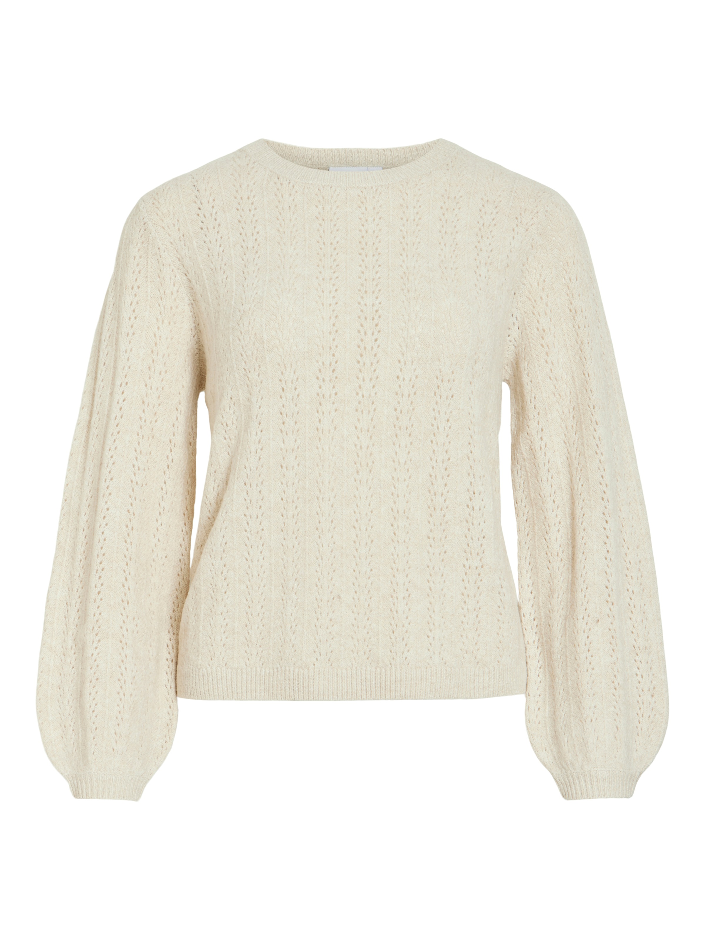 Vila Strickpullover »VILIGA POINTELLE L/S O-NECK TOP -NOOS« Materialmix