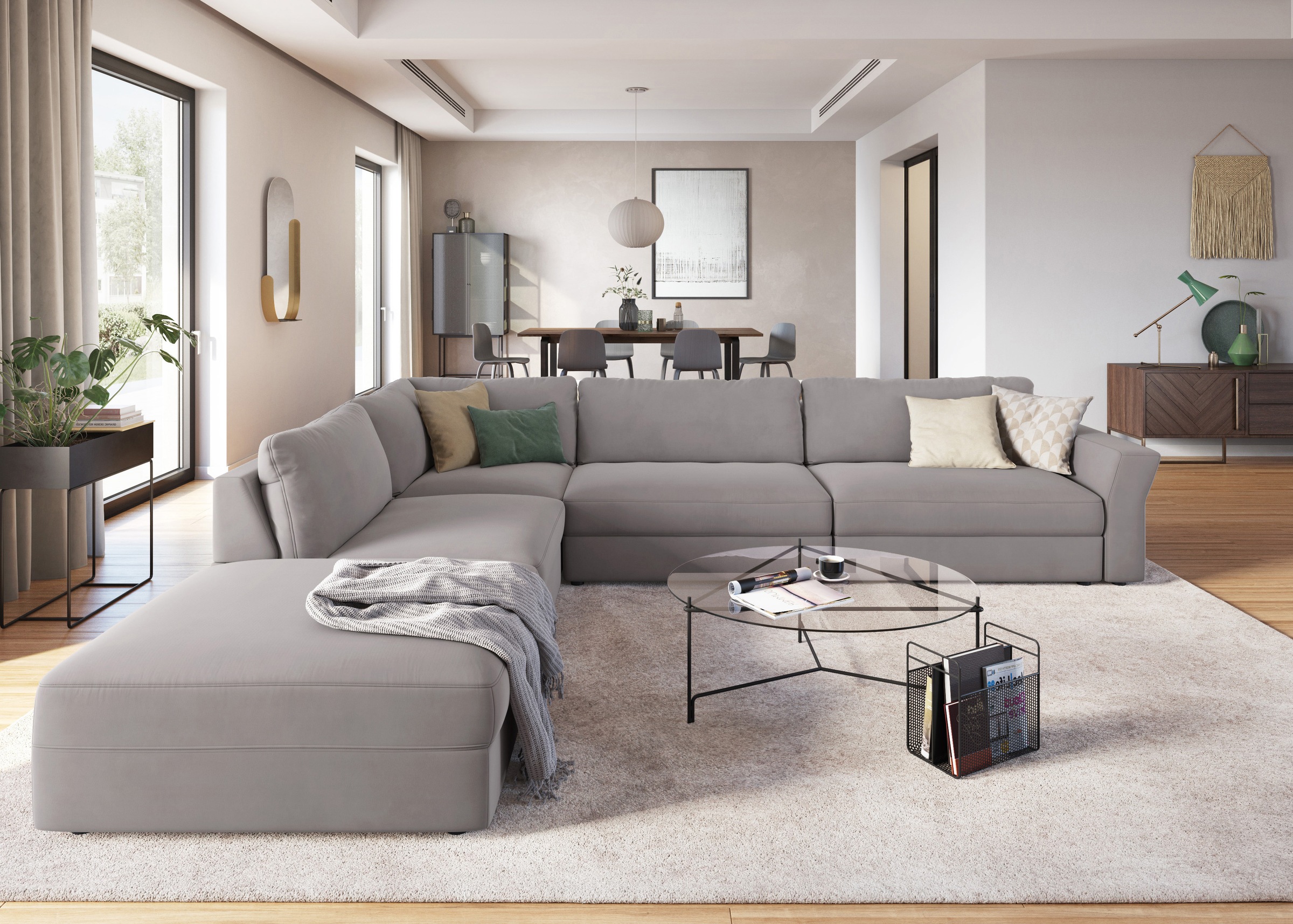 sit&more Ecksofa »Cadabra L-Form«, Breite 356 cm, mit Sitztiefenverstellung
