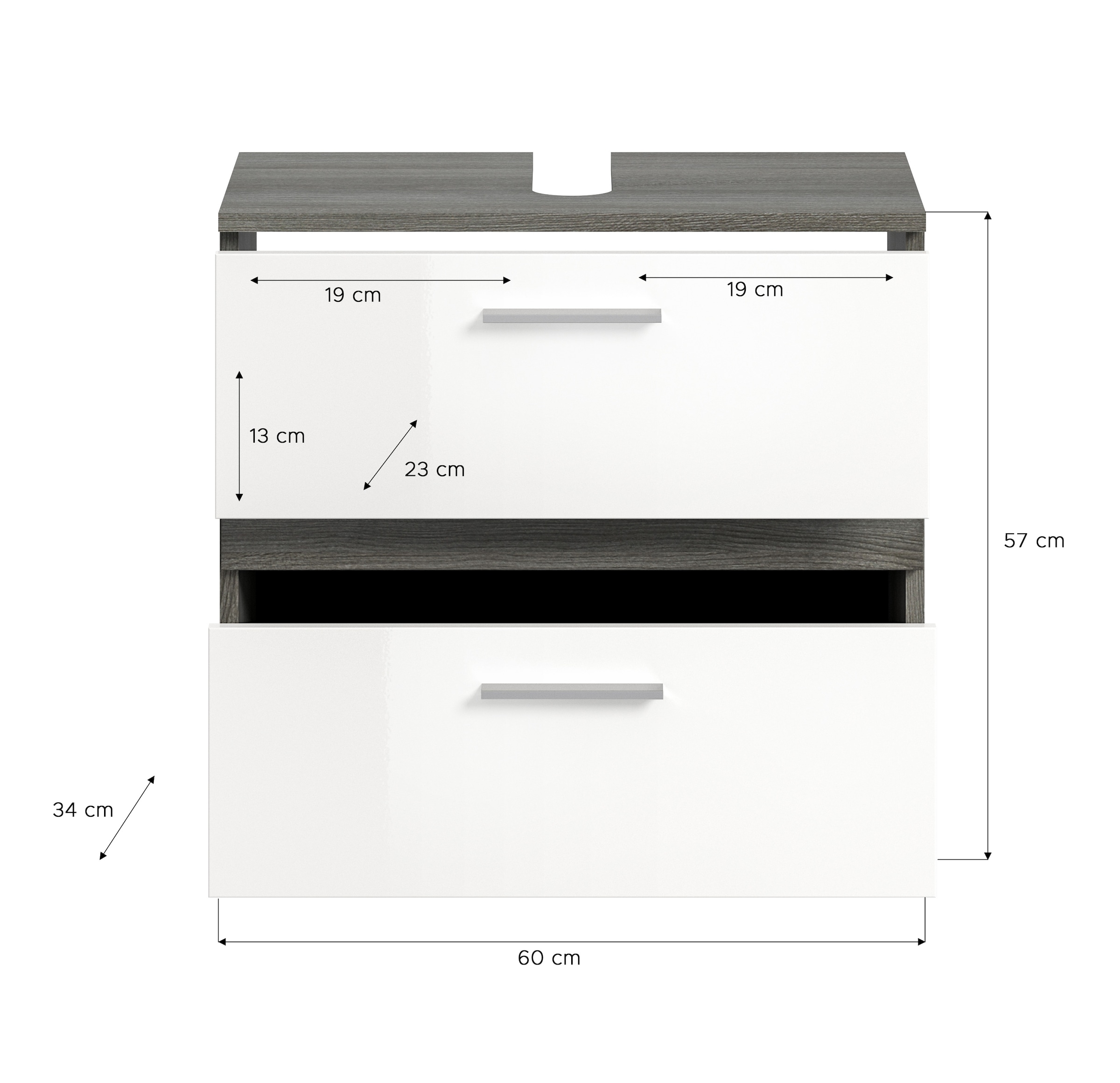 welltime Badmöbel-Set »LUCCA, 3-teilig, TOPSELLER!, hochwertige MDF Front«, (Set, 3 St., best. aus: Waschbeckenunterschrank, Spiegelschrank, Hochschrank), Badkombination, Bad-Möbel, Badezimmer, Kombination, Kombi