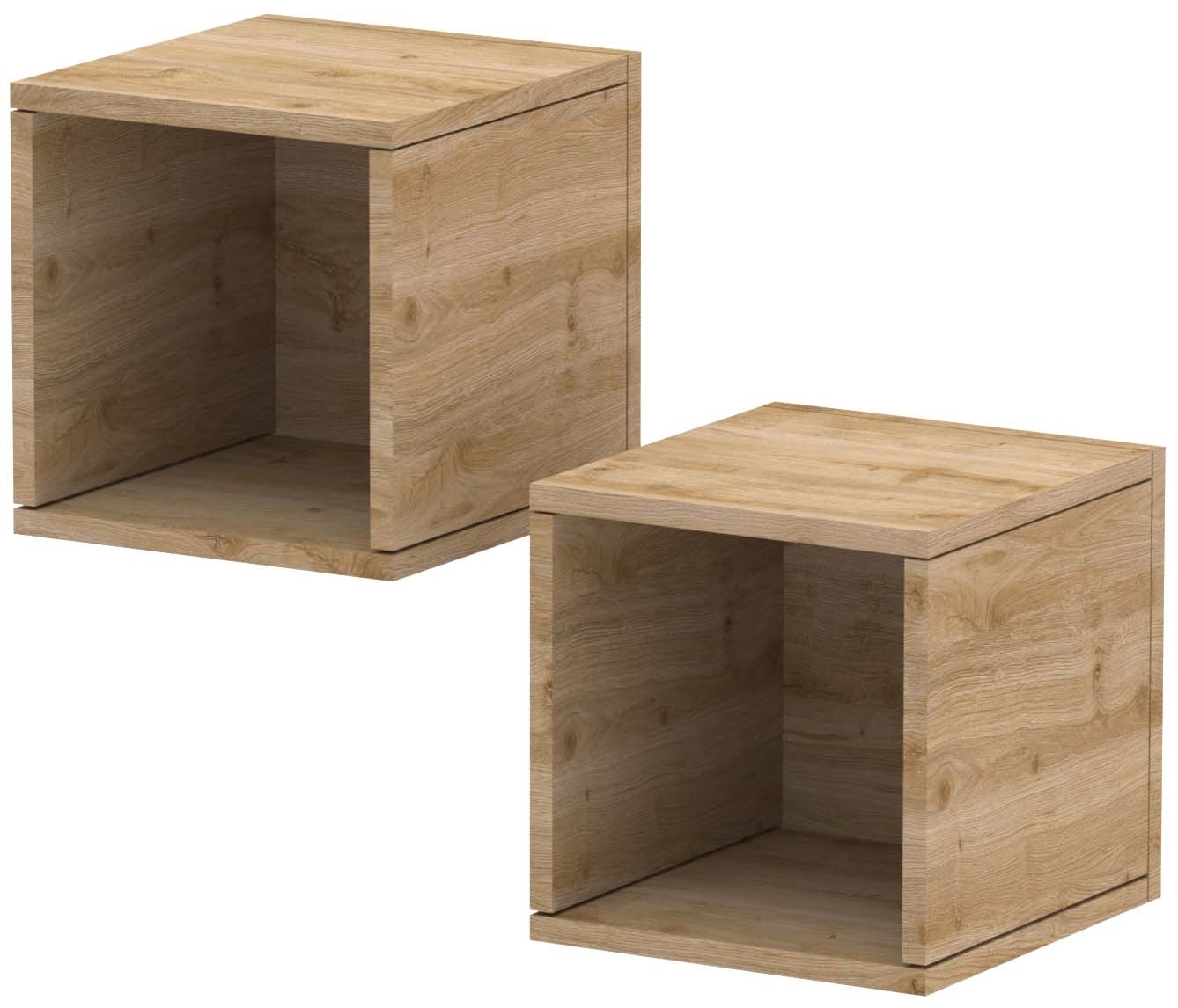 INOSIGN Wandregal »Wandregal Infinity«, (Set, 2 St., 2 kleine Würfelregale), Würfelregal 2er-Set, Breite 28 cm, Höhe 29 cm