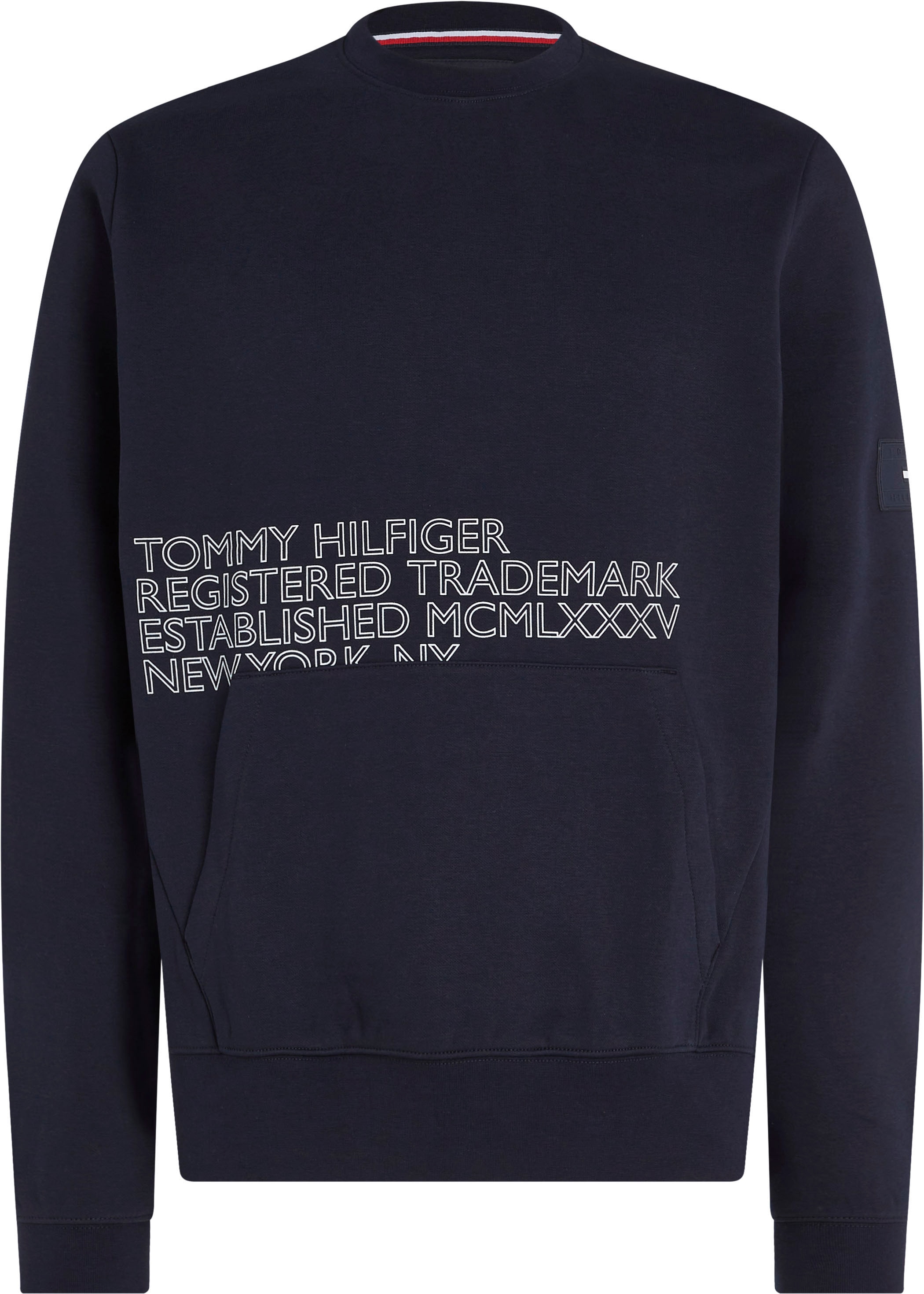Tommy Hilfiger Sweatshirt »BADGED GRAPHIC CREWNECK«, mit Rippbündchen