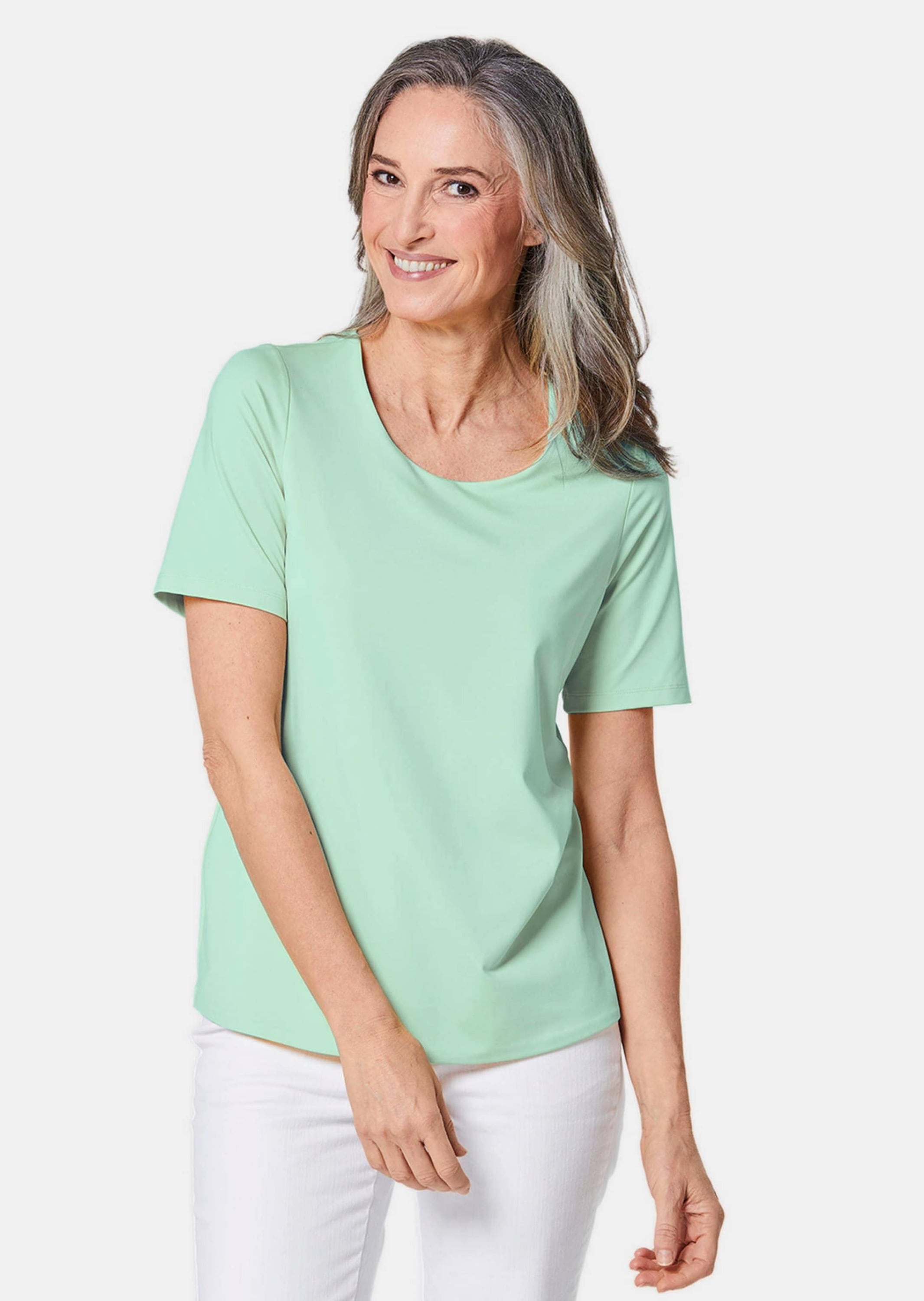 GOLDNER Langarm-Poloshirt »Shirt Gepflegtes Shirt in formstabiler Ware«