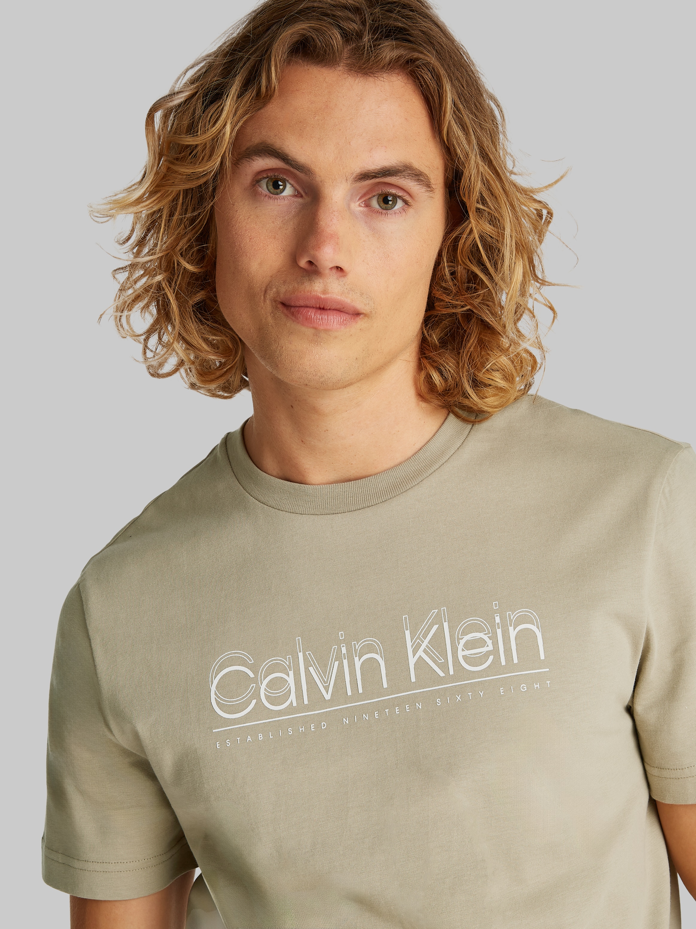 Calvin Klein T-Shirt »CP-DOUBLE LOGO T-SHIRT«, mit großem Logoschriftzug