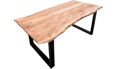 Esstisch »Tops&Tables«, Tischplatte aus Akazie mit Baumkante wie gewachsen