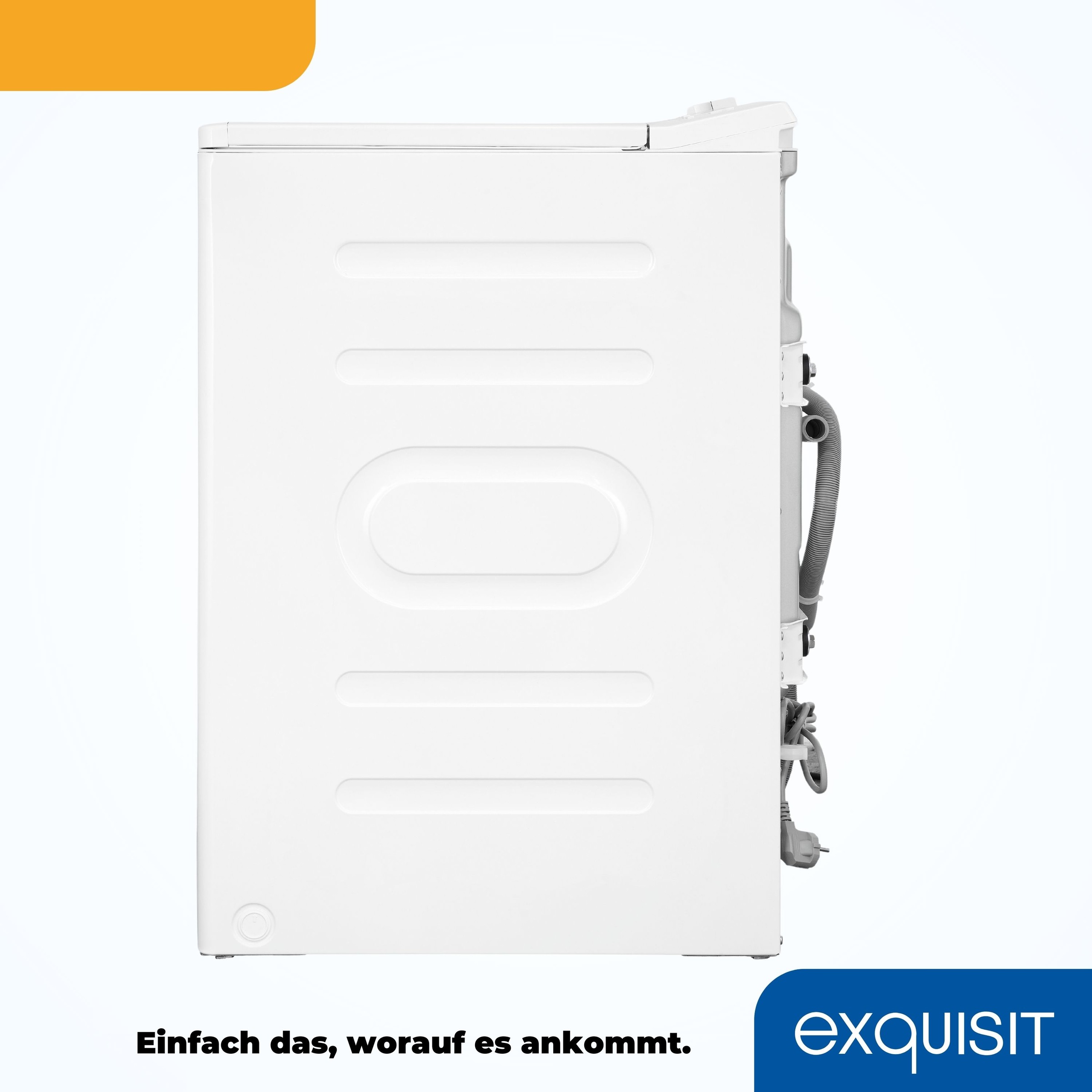 exquisit Waschmaschine »LTO1207-030Aweiss«, 7,5 kg, 15 Programme, Restlaufzeitanzeige, Kindersicheruing