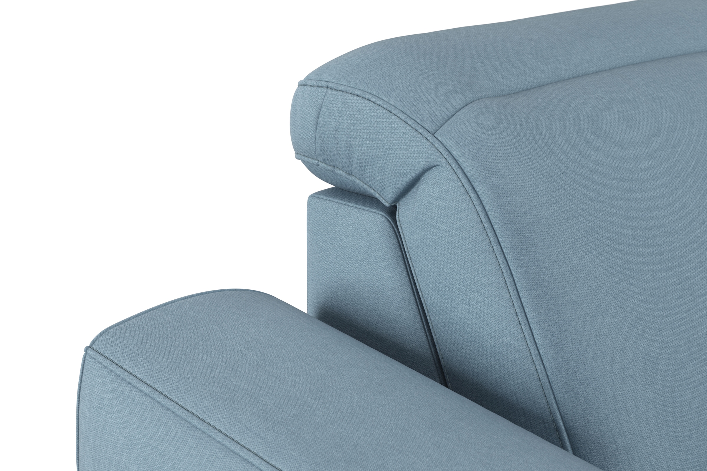 sit&more Wohnlandschaft »Dundee U-Form«, mit Federkern und Edelstahlfüßen, wahlweise mit Kopfteilverstellung