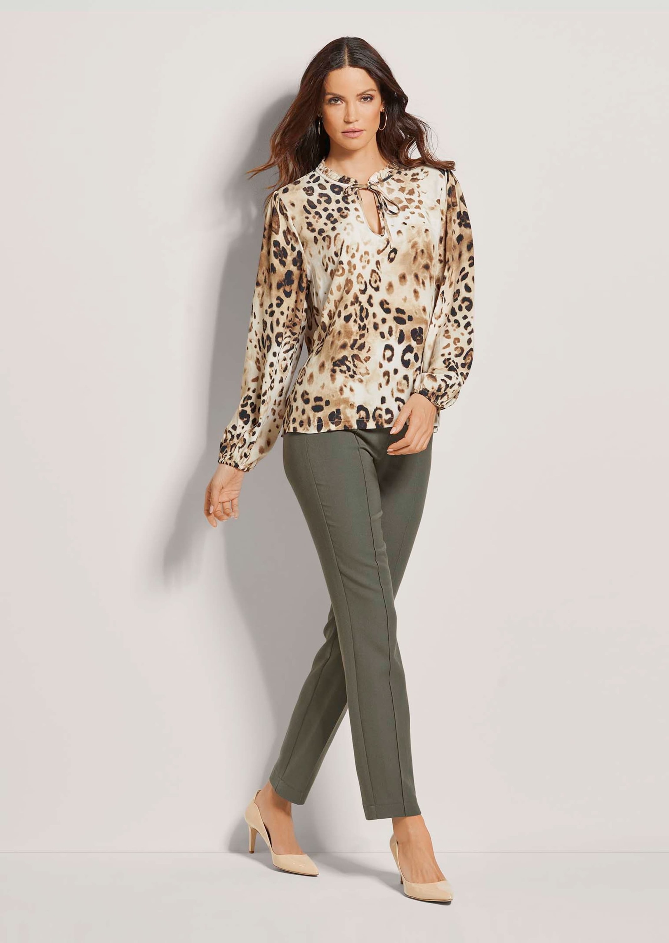 MADELEINE Langarmbluse »Bluse Tunika-Bluse mit Unikat-Print«