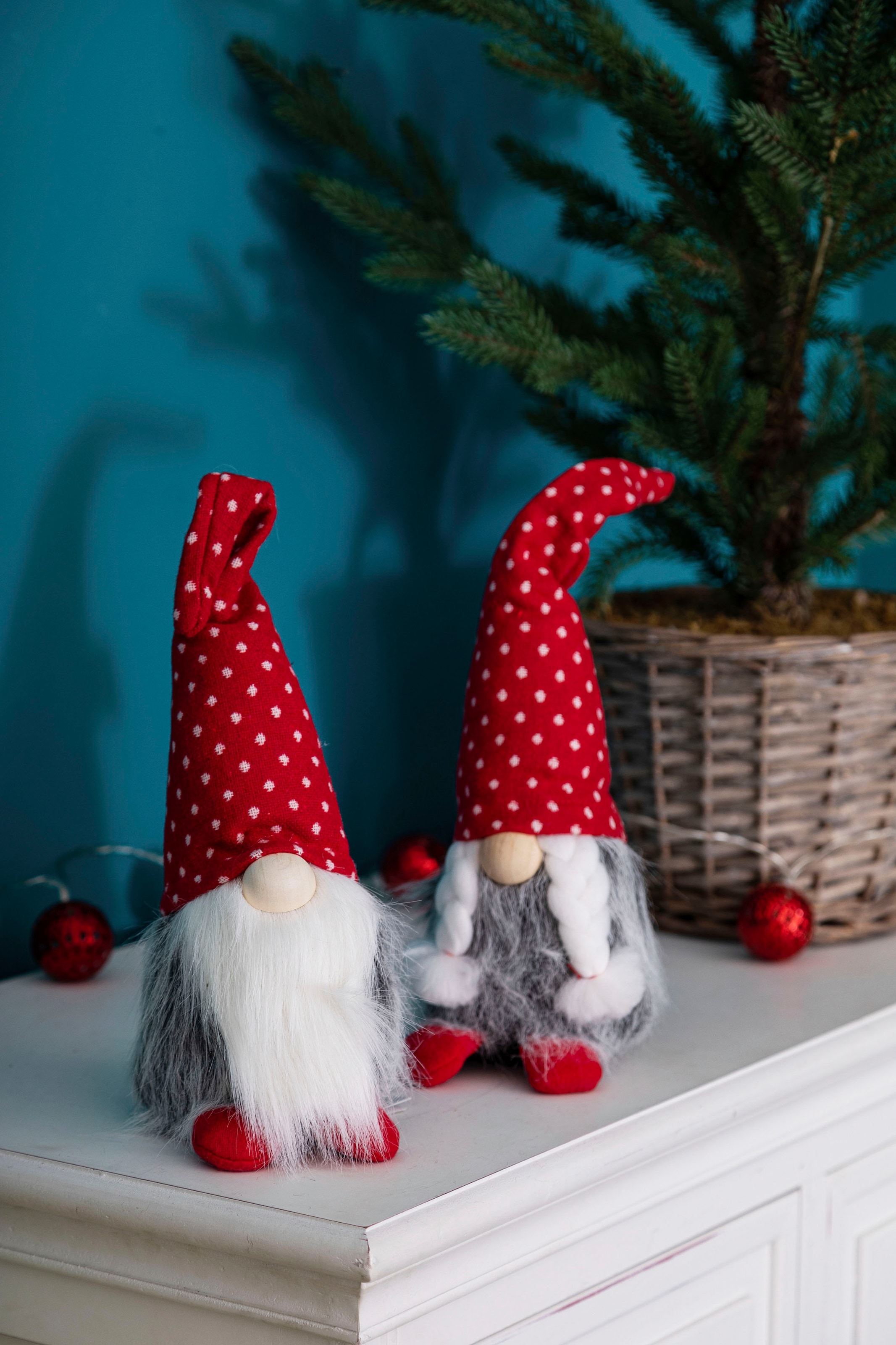 Myflair Möbel & Accessoires Wichtel »Weihnachtswichtel Mann & Frau«, Dekofigur, Weihnachtsdeko, Höhe ca. 30 cm