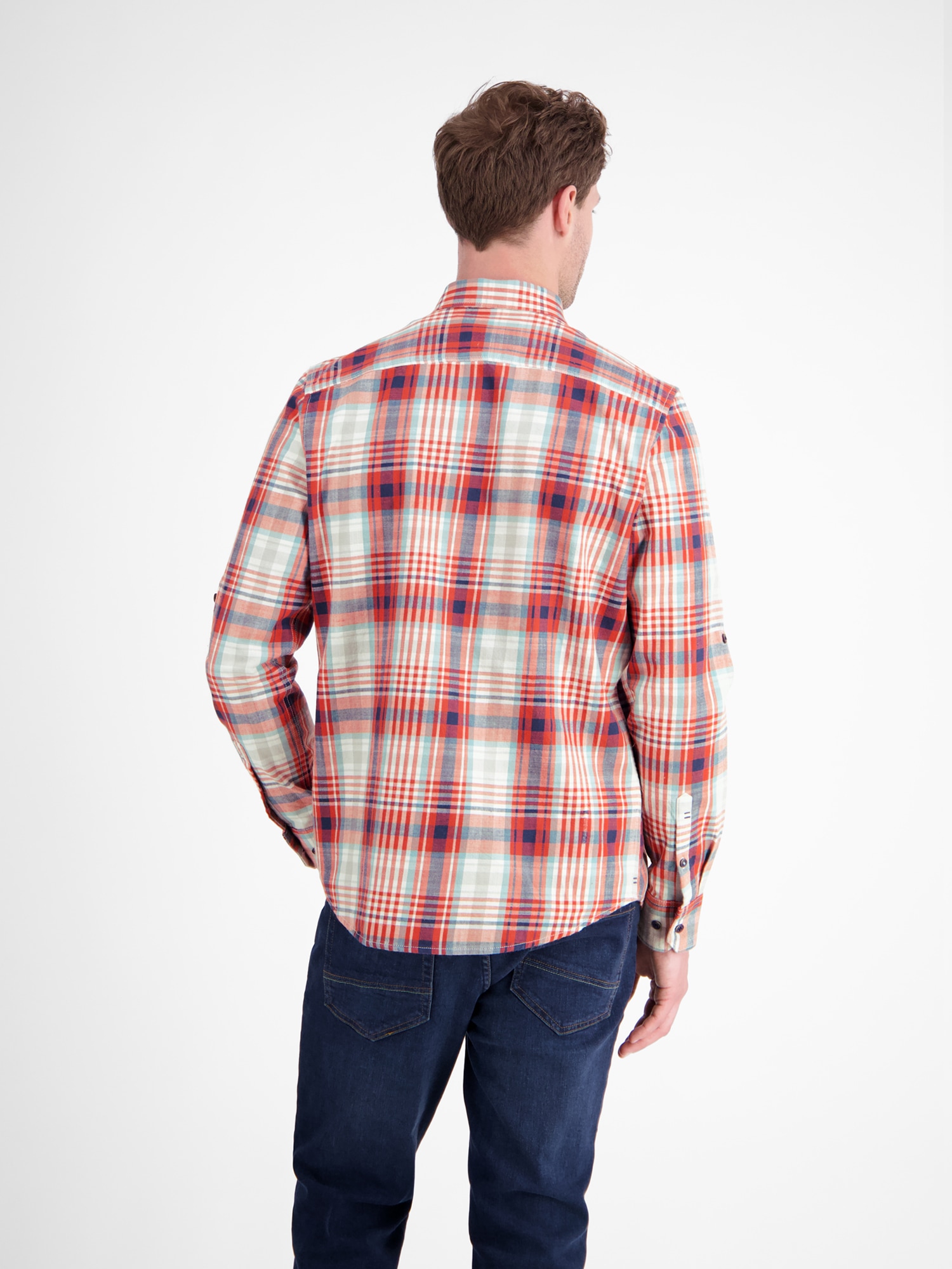 LERROS Langarmhemd »LERROS Karohemd für Herren«