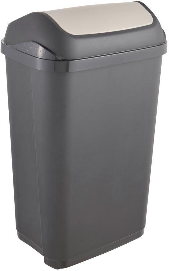 keeeper Mülleimer »swantje, Abfallbehälter mit Schwingdeckel« 1 Behälter 50 l, Made in Europe, 38,5 x 29 x 66 cm