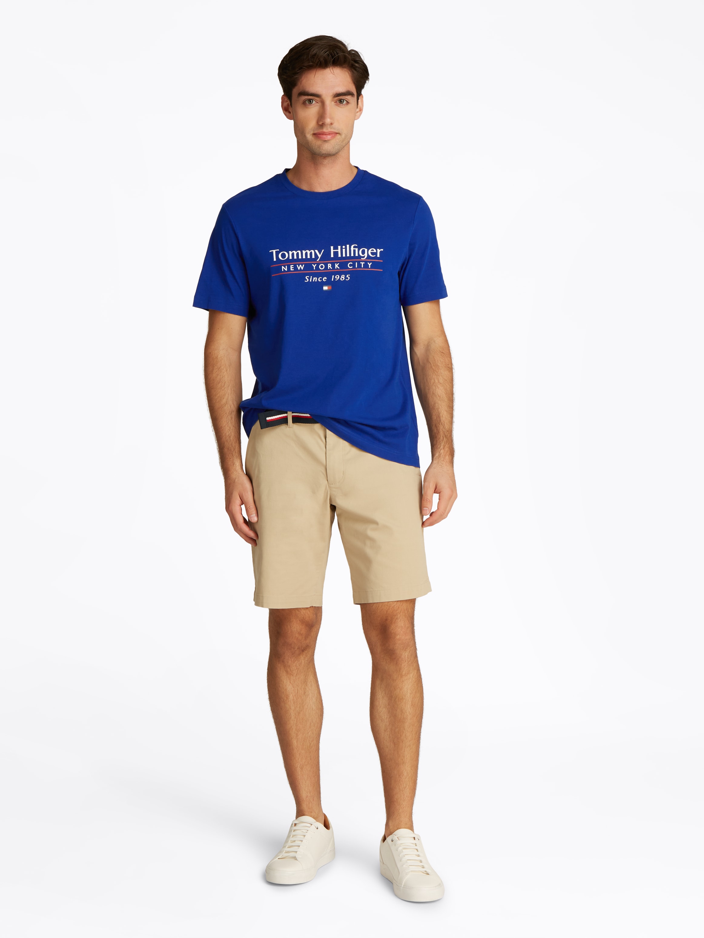 Tommy Hilfiger T-Shirt »HILFIGER CENTER STACK TEE«, mit großem Schriftprint