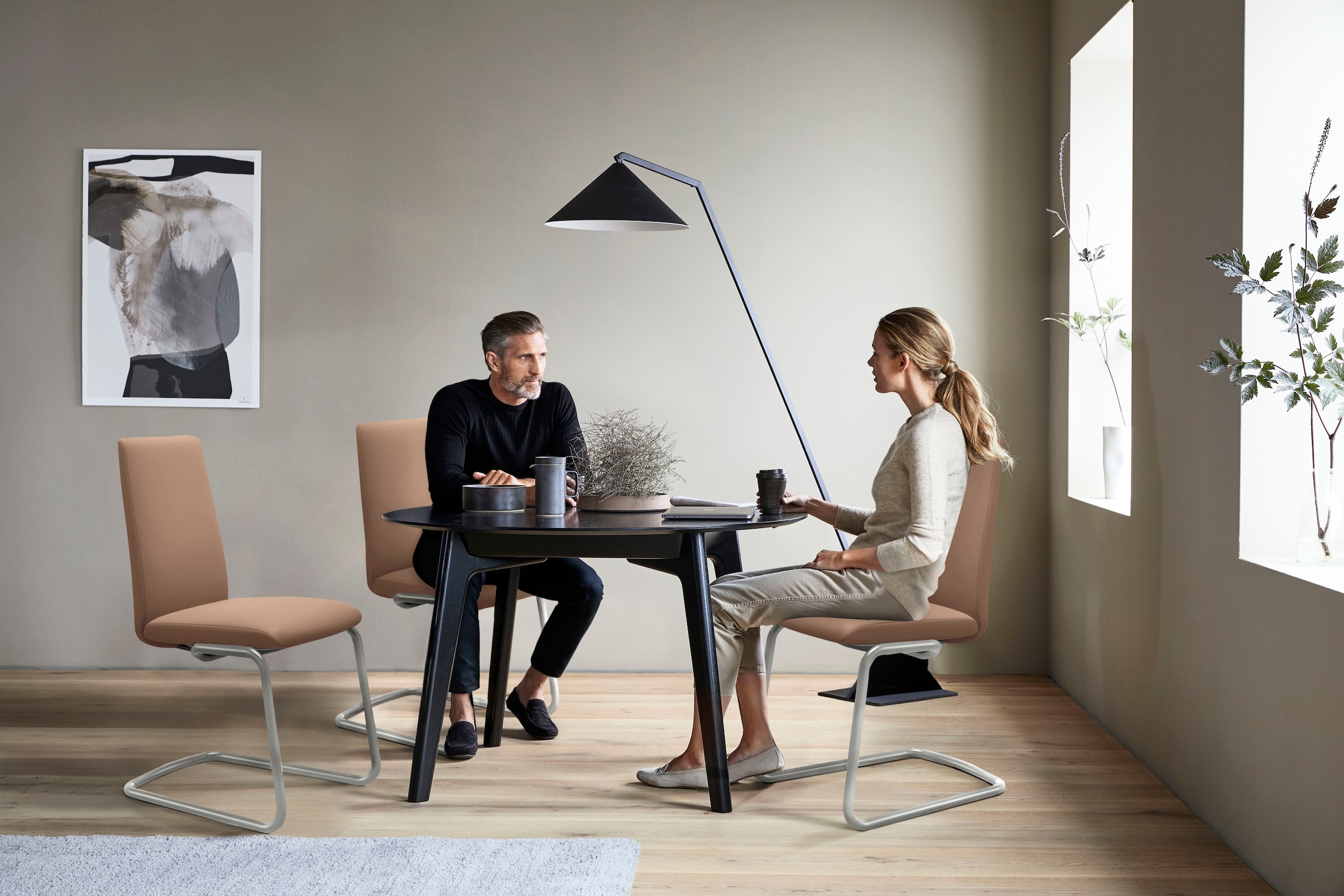 Stressless® Polsterstuhl »Laurel«, Leder PALOMA, Low Back, Größe L, mit Beinen aus Stahl in Chrom glänzend