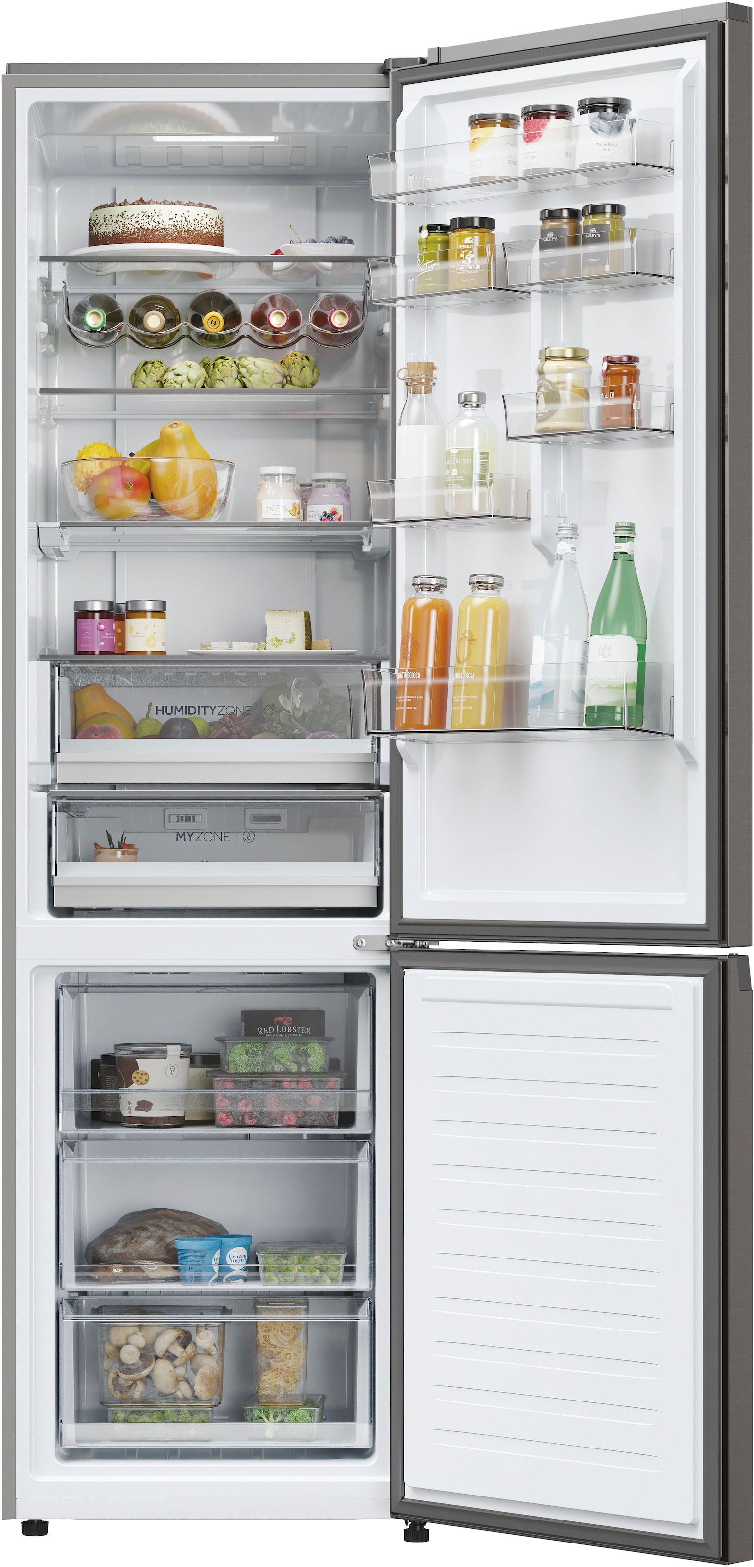 Haier Kühl-/Gefrierkombination 2D 60 SERIES 5 PRO »HDPW5620ANPD«, 205 cm hoch, 60 cm breit, Energieeffizienzklasse A, HumidityZone