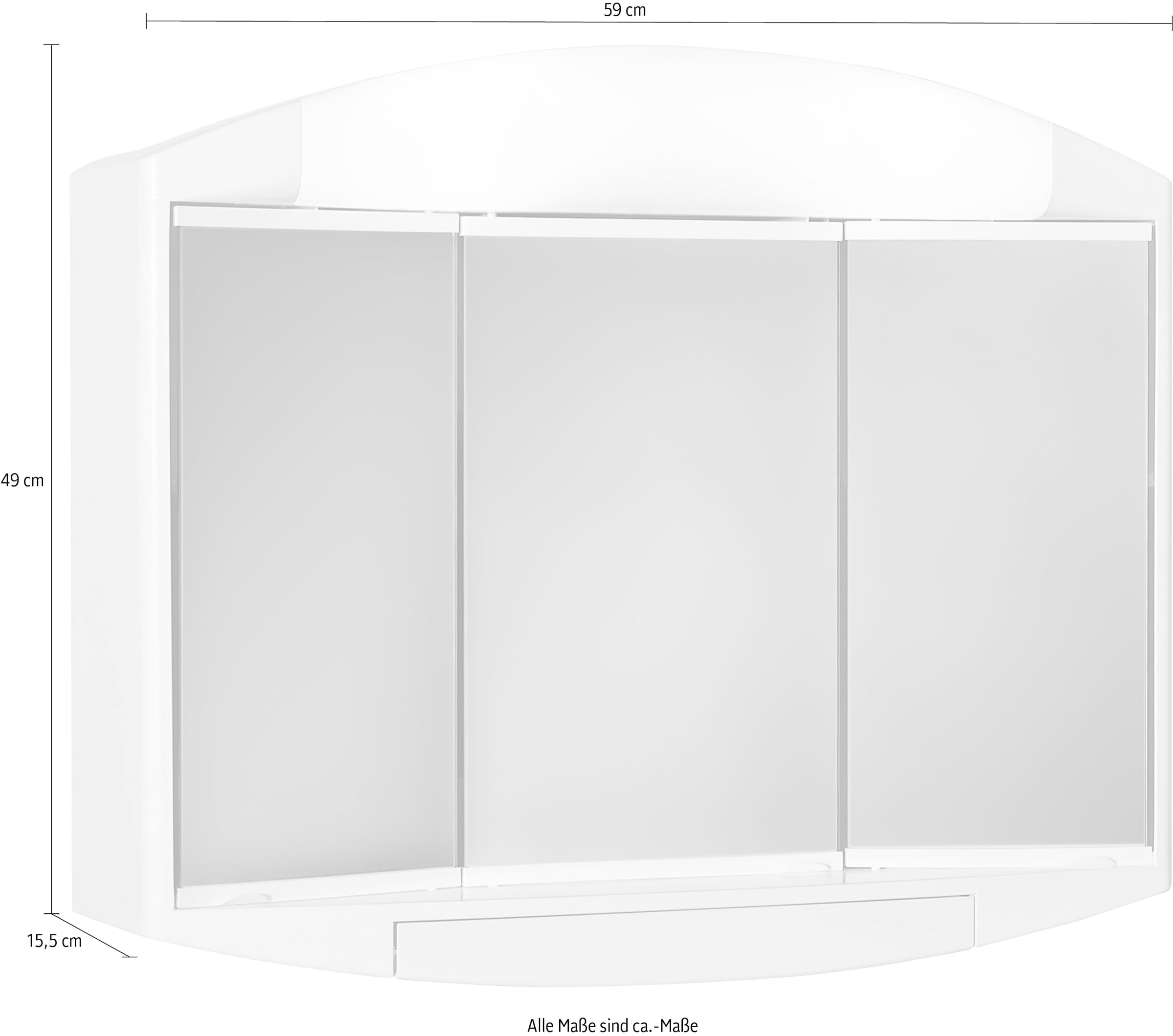 jokey Spiegelschrank »Elda«, Kunststoff, 59cm breit