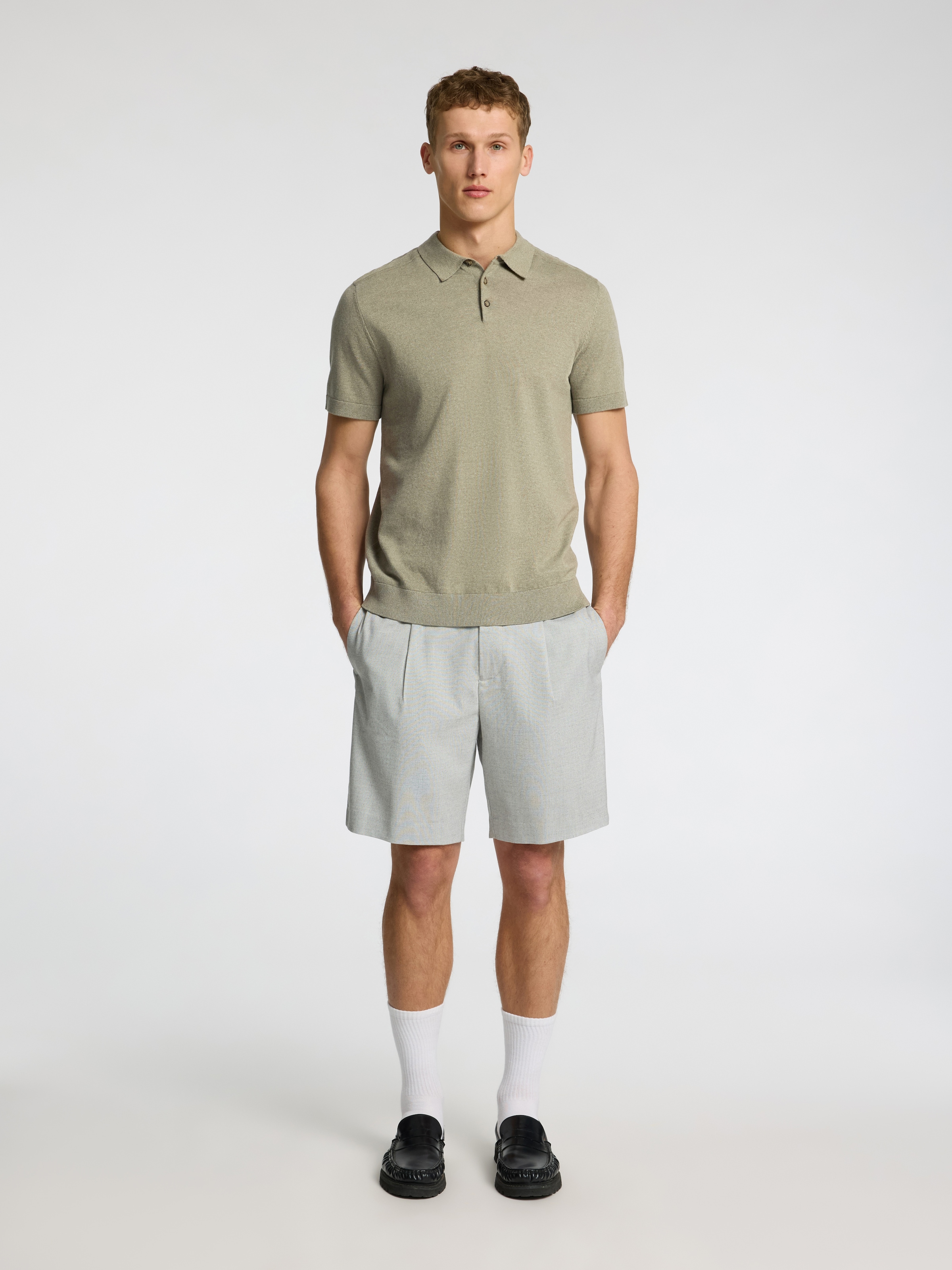 SELECTED HOMME Poloshirt »SLHBERG SS KNIT POLO NOOS«, aus Feinstrick