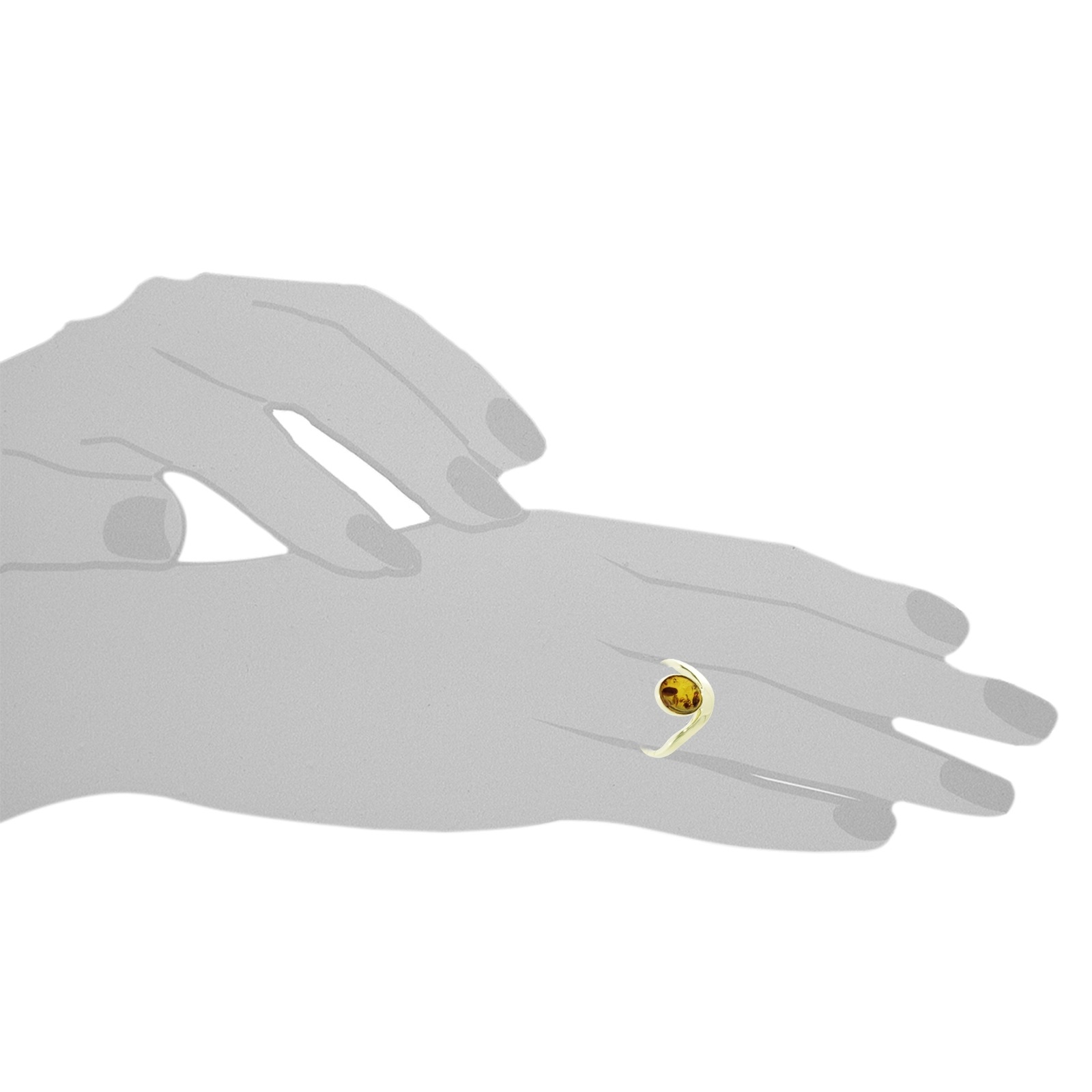 OSTSEE-SCHMUCK Fingerring »- Urda - Gold 333/000 - Bernstein«