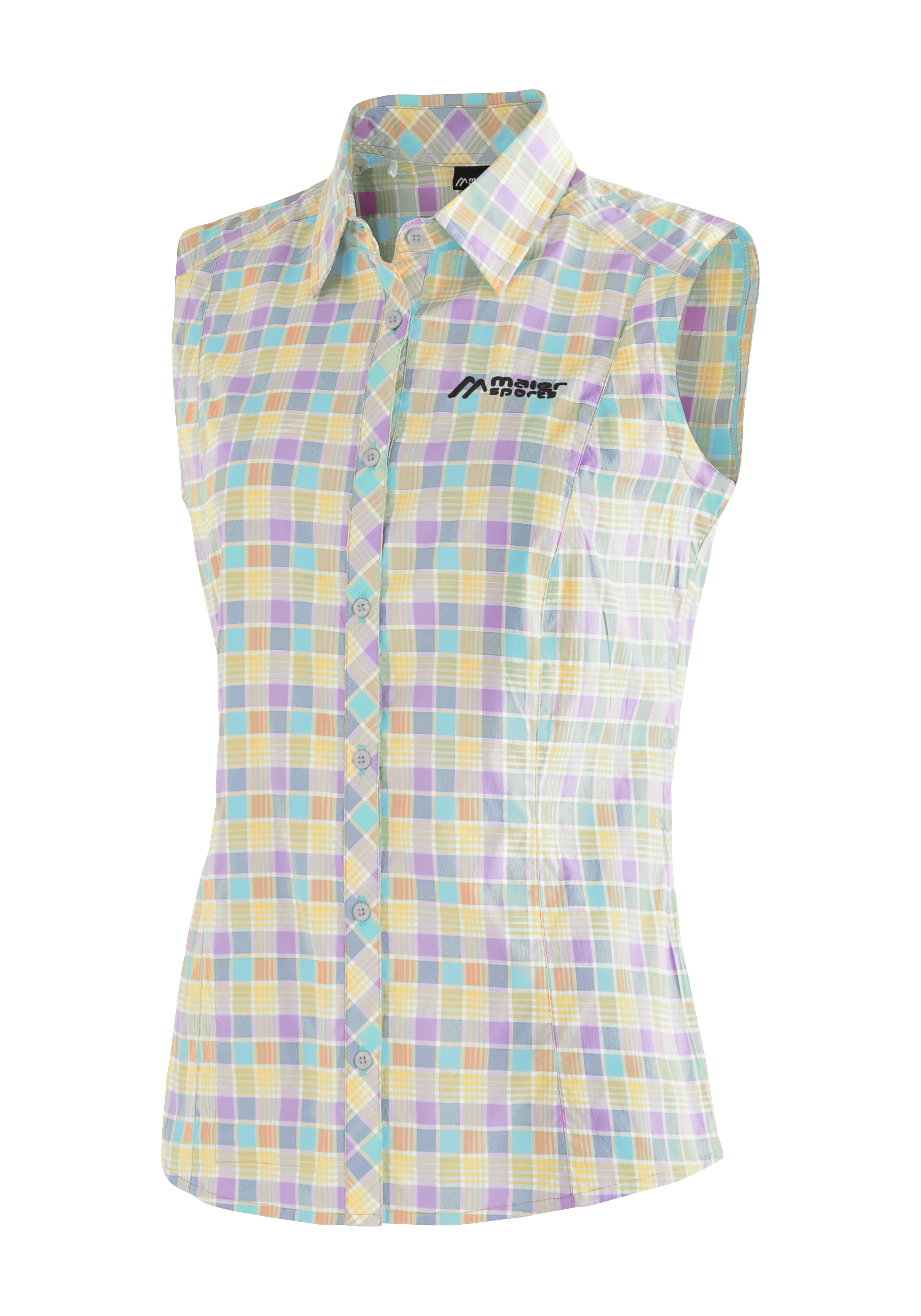 Funktionsbluse »Sana sleeveless«, ärmellose Damen Bluse, atmungsaktive Karobluse