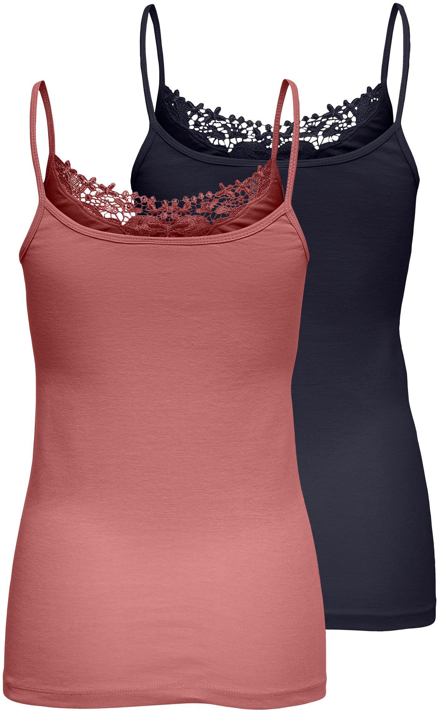 ONLY Spitzentop »ONLKIRA LACE SINGLET 2PACK NOOS«, (2er-Pack) bei